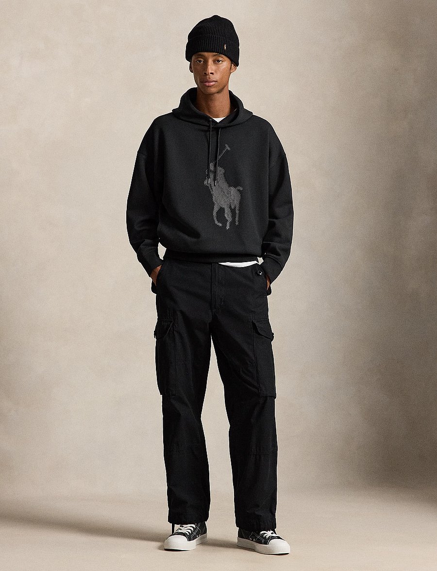 Polo Ralph Lauren - Relaxed Fit Big Pony Double-Knit Hoodie - polo black - 5