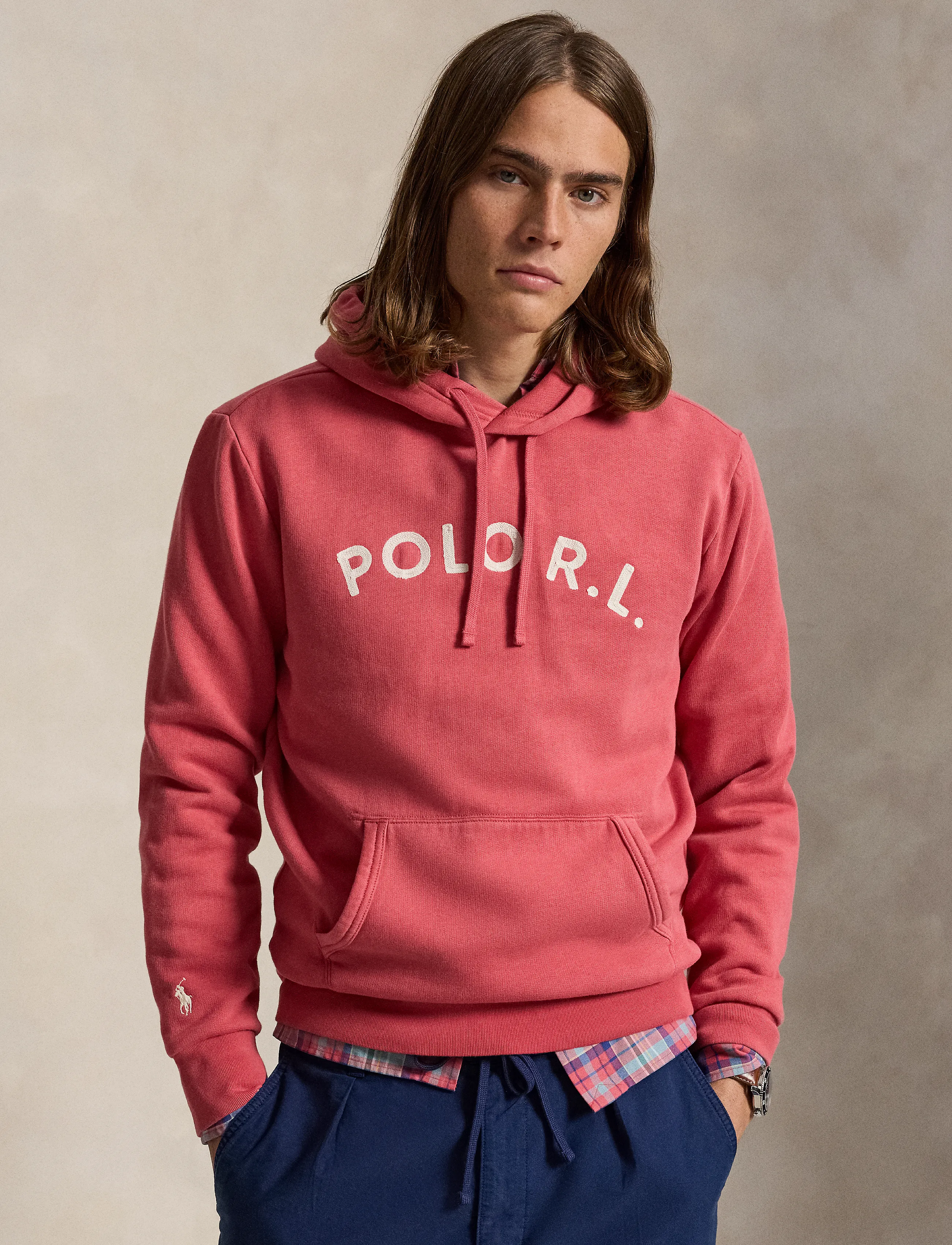 Polo Ralph Lauren Logo Fleece Hoodie - Sweatshirts - NANTUCKET RED / coral