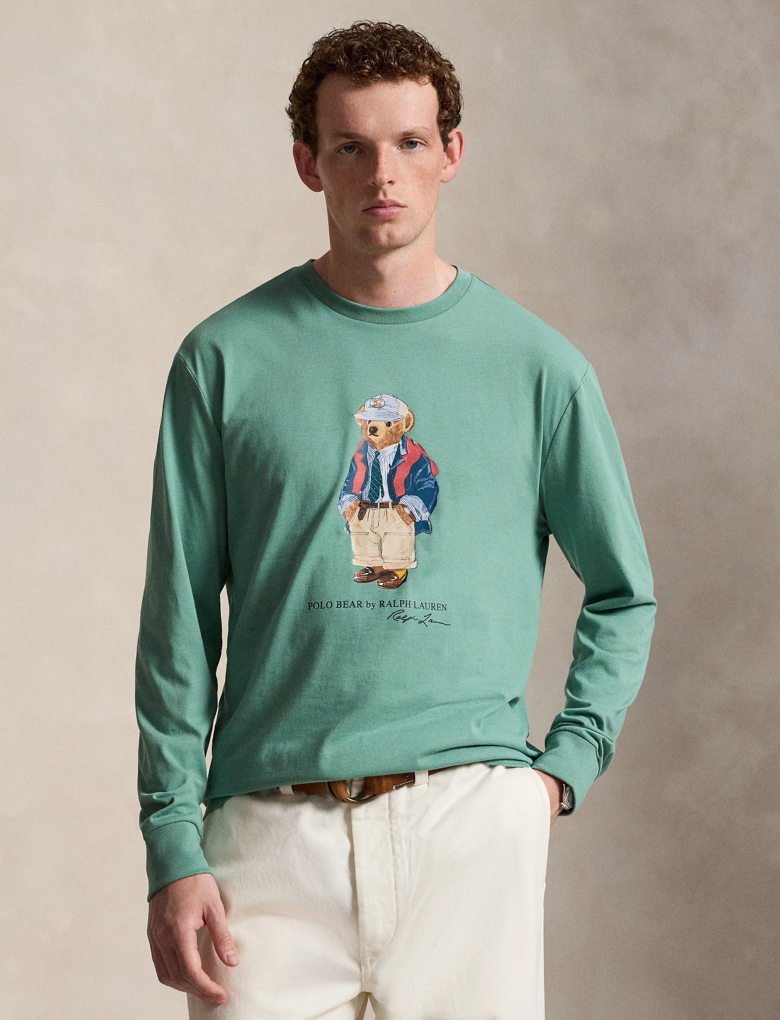 Polo Ralph Lauren Classic Fit Polo Bear Jersey T-Shirt - Kläder - SEAFOAM / green