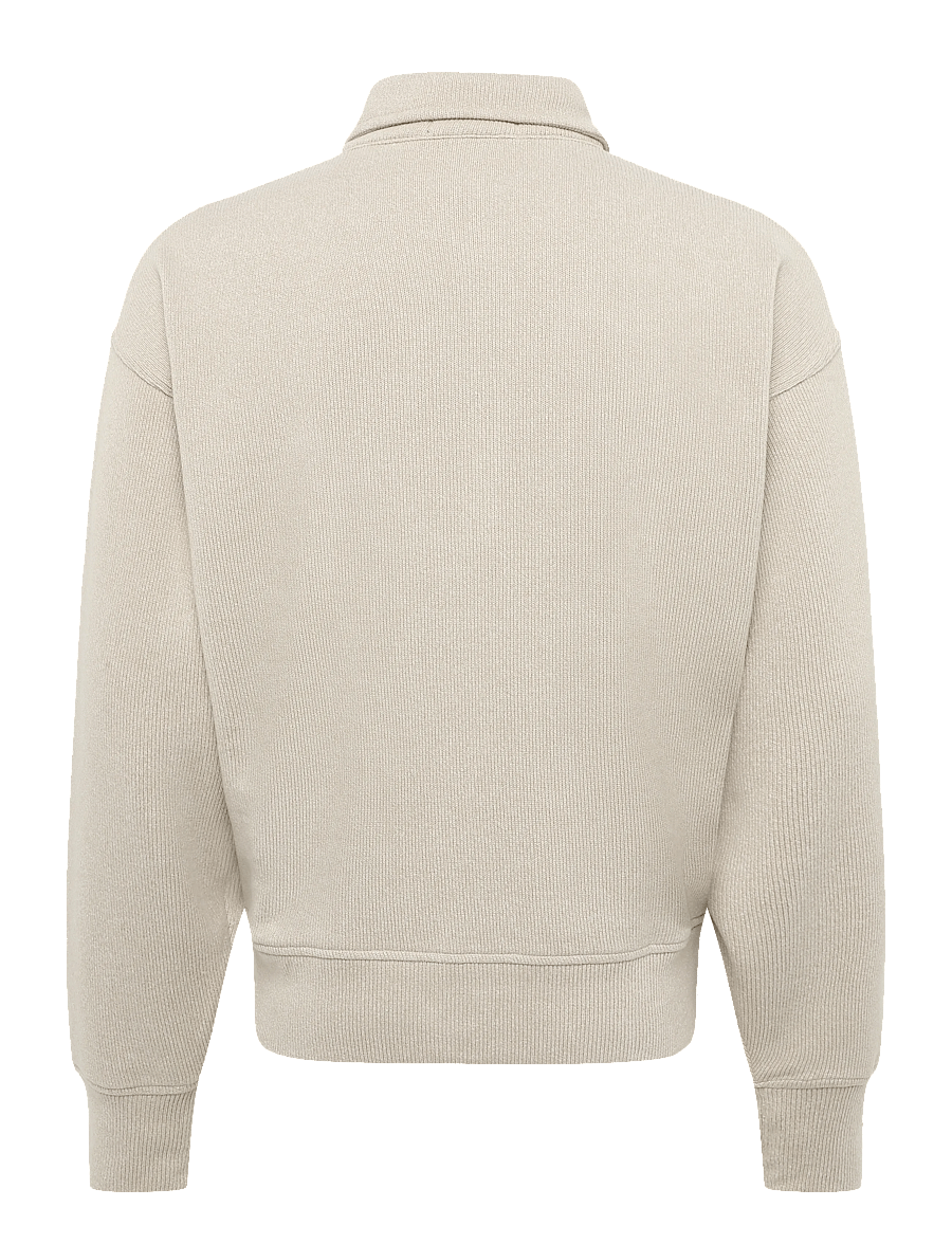 Polo Ralph Lauren - SUEDED HERITAGE RIB-KNT-PULLOVER - langärmelige strick-polohemden - expedition dune h - 1