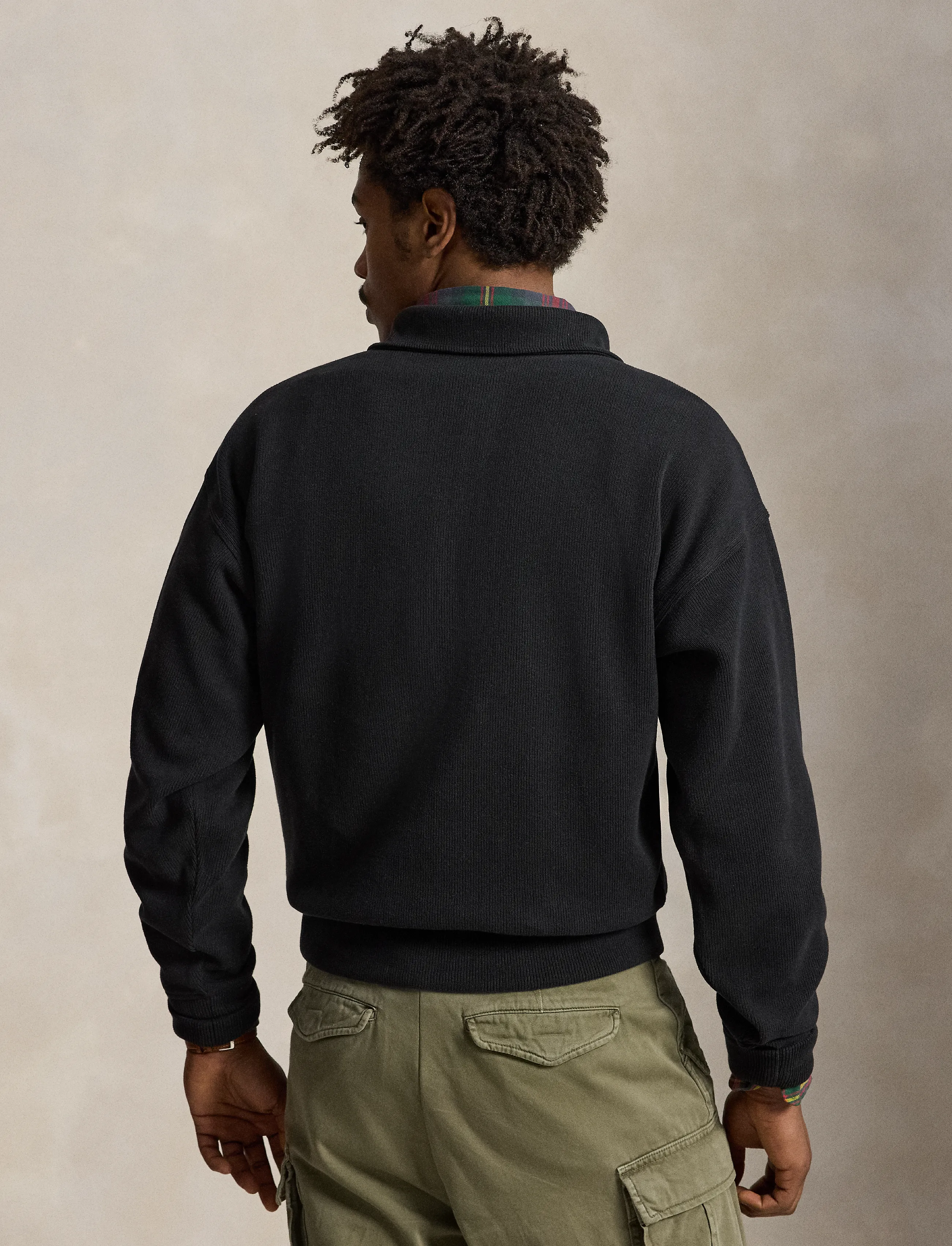 Polo Ralph Lauren - Relaxed Fit Ribbed Polo Pullover - långärmade stickade pikétröjor - polo black - 3