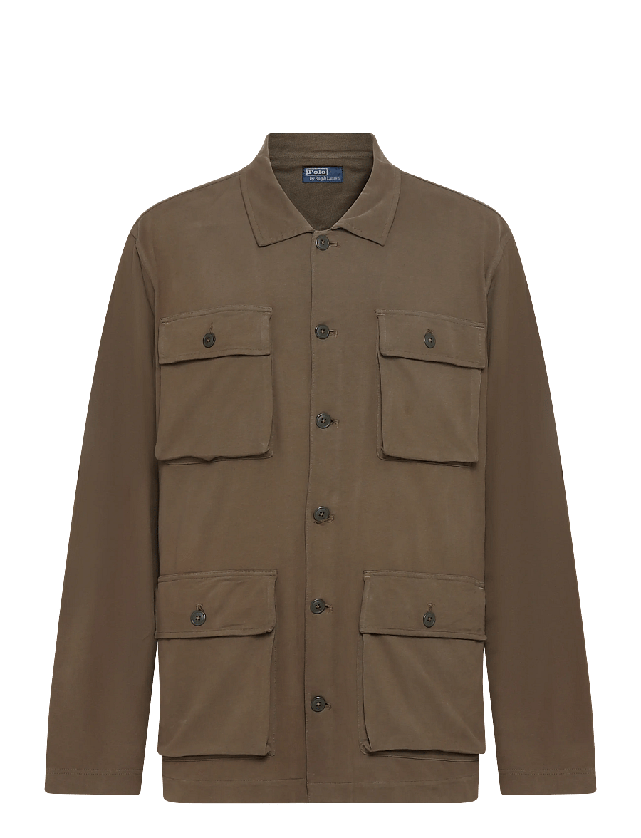 Polo Ralph Lauren - Sueded Moleskin Utility Overshirt - light jackets - canopy olive - 2