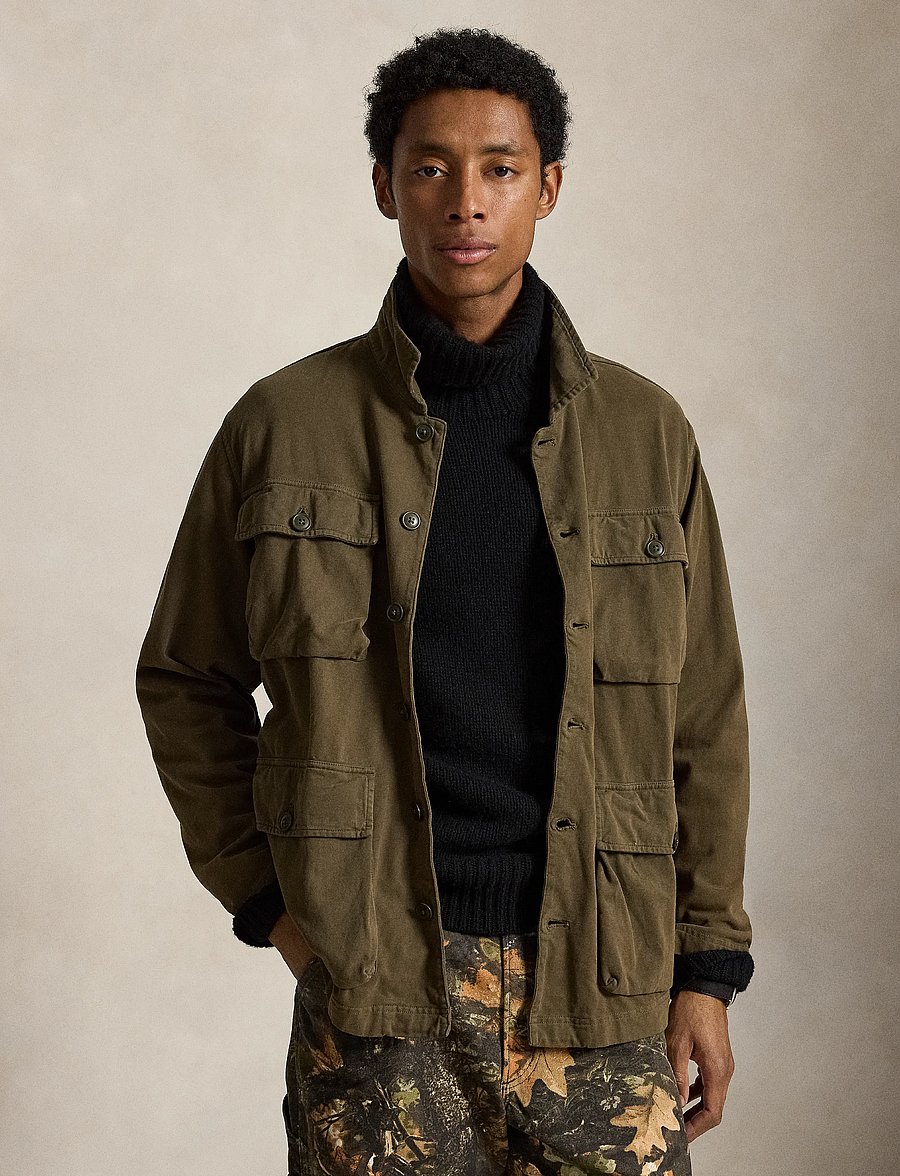 Polo Ralph Lauren - Sueded Moleskin Utility Overshirt - leichte jacken - canopy olive - 3