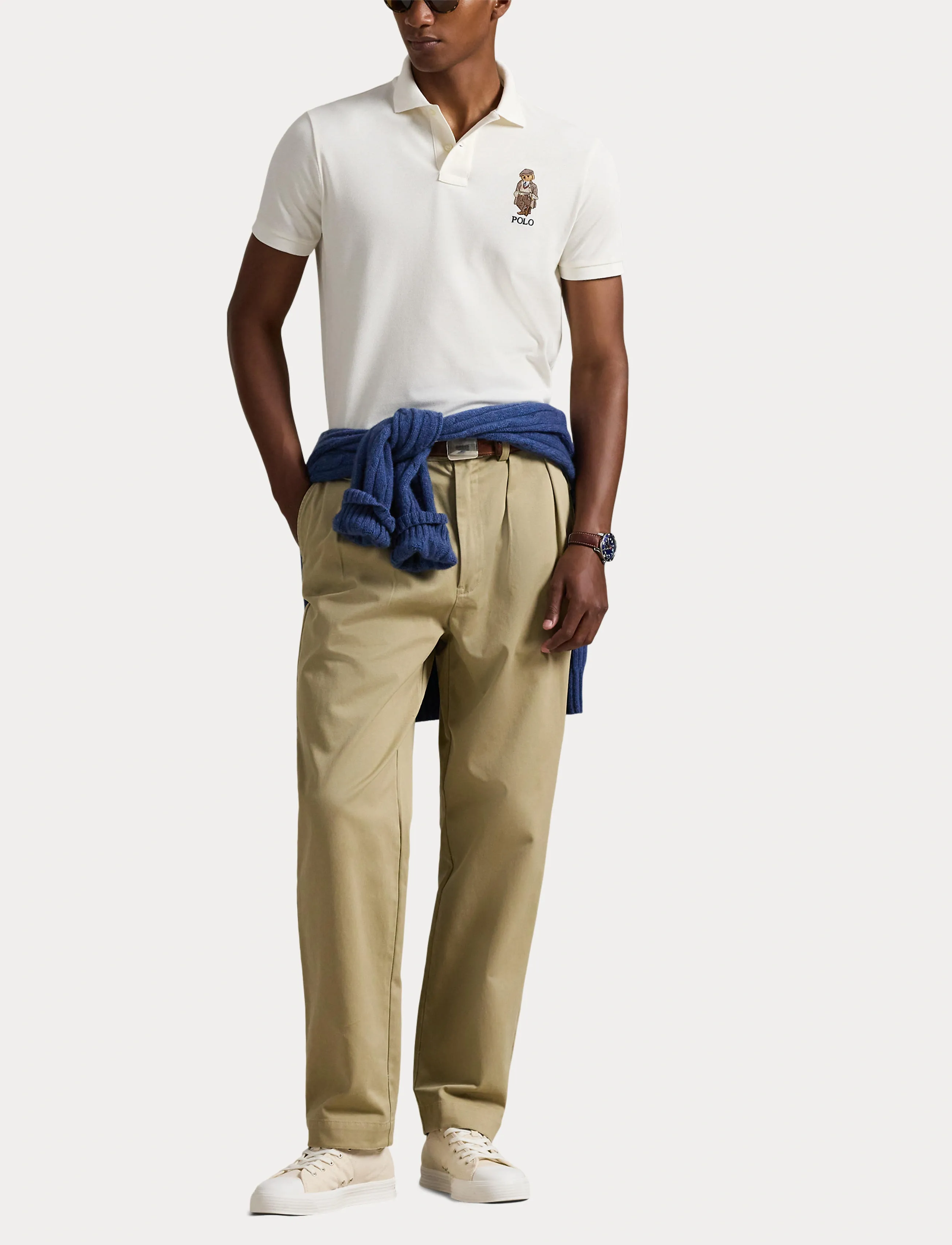 Polo Ralph Lauren - Custom Slim Fit Polo Bear Polo Shirt - korte mouwen - fa25 deckwash whi - 4