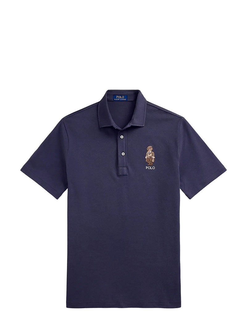 Polo Ralph Lauren - Custom Slim Polo Bear Mesh Polo Shirt - polos à manches courtes - fa25 faded blue h - 2