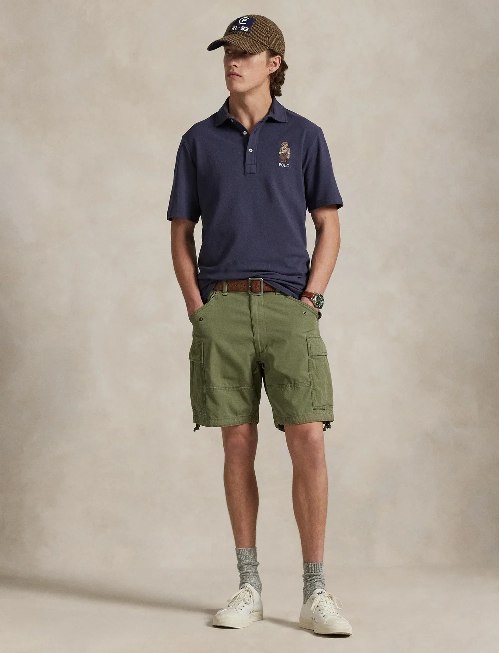 Polo Ralph Lauren - Custom Slim Polo Bear Mesh Polo Shirt - short-sleeved polos - fa25 faded blue h - 1