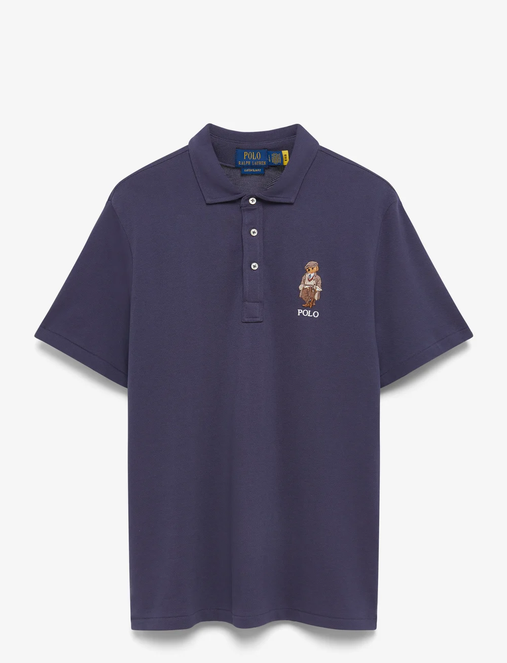 Polo Ralph Lauren - Custom Slim Polo Bear Mesh Polo Shirt - short-sleeved polos - fa25 faded blue h - 2
