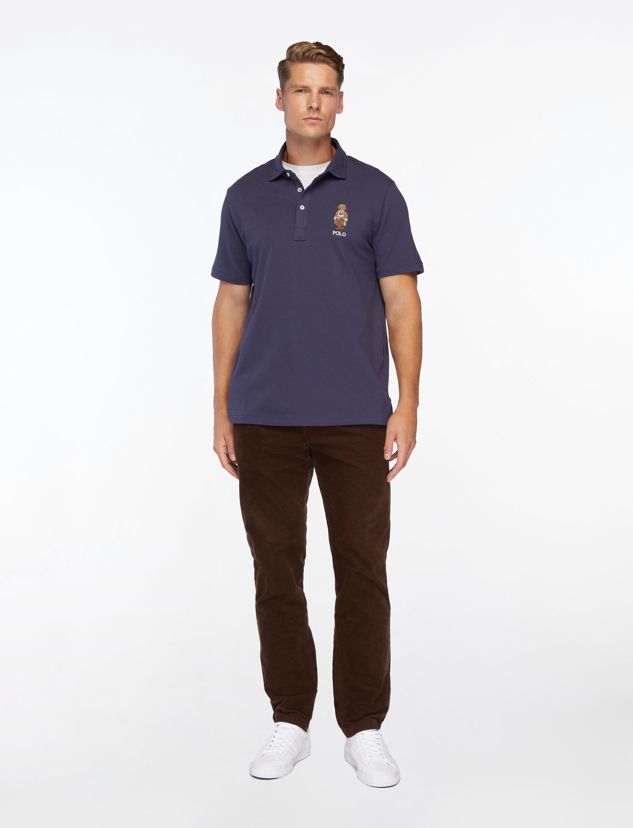 Polo Ralph Lauren - Custom Slim Polo Bear Mesh Polo Shirt - kortærmede poloer - fa25 faded blue h - 3