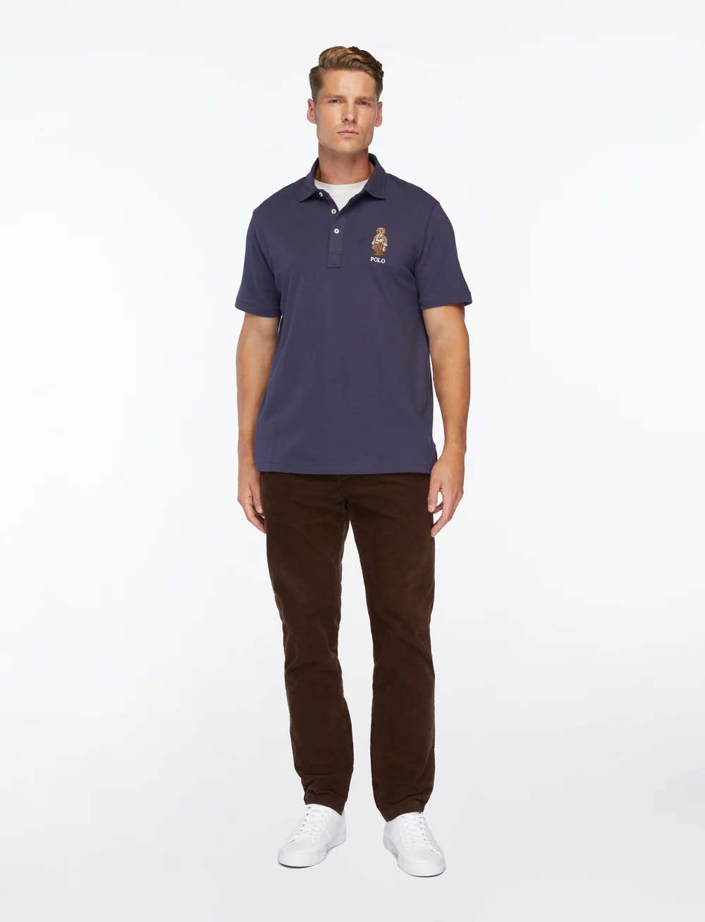 Polo Ralph Lauren - Custom Slim Polo Bear Mesh Polo Shirt - short-sleeved polos - fa25 faded blue h - 3