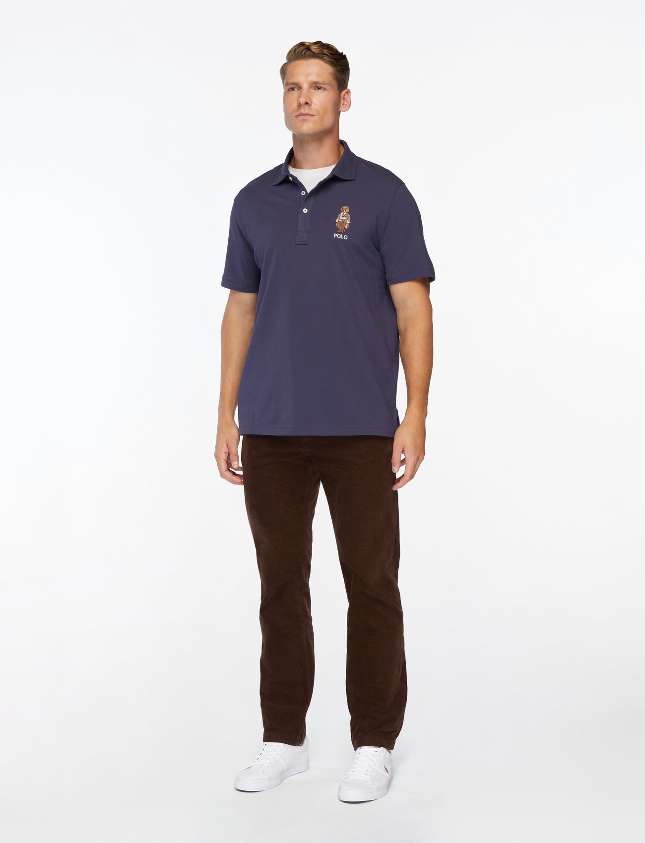 Polo Ralph Lauren - Custom Slim Polo Bear Mesh Polo Shirt - kortærmede poloer - fa25 faded blue h - 4