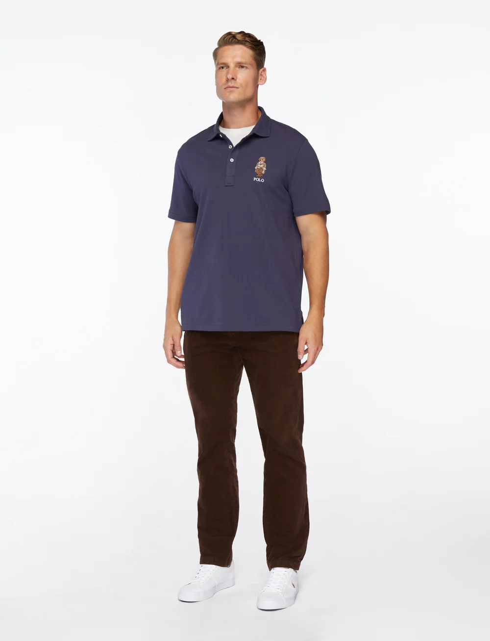 Polo Ralph Lauren - Custom Slim Polo Bear Mesh Polo Shirt - short-sleeved polos - fa25 faded blue h - 4