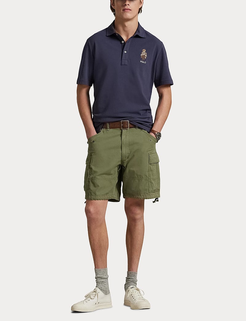 Polo Ralph Lauren - Custom Slim Polo Bear Mesh Polo Shirt - polos à manches courtes - fa25 faded blue h - 5