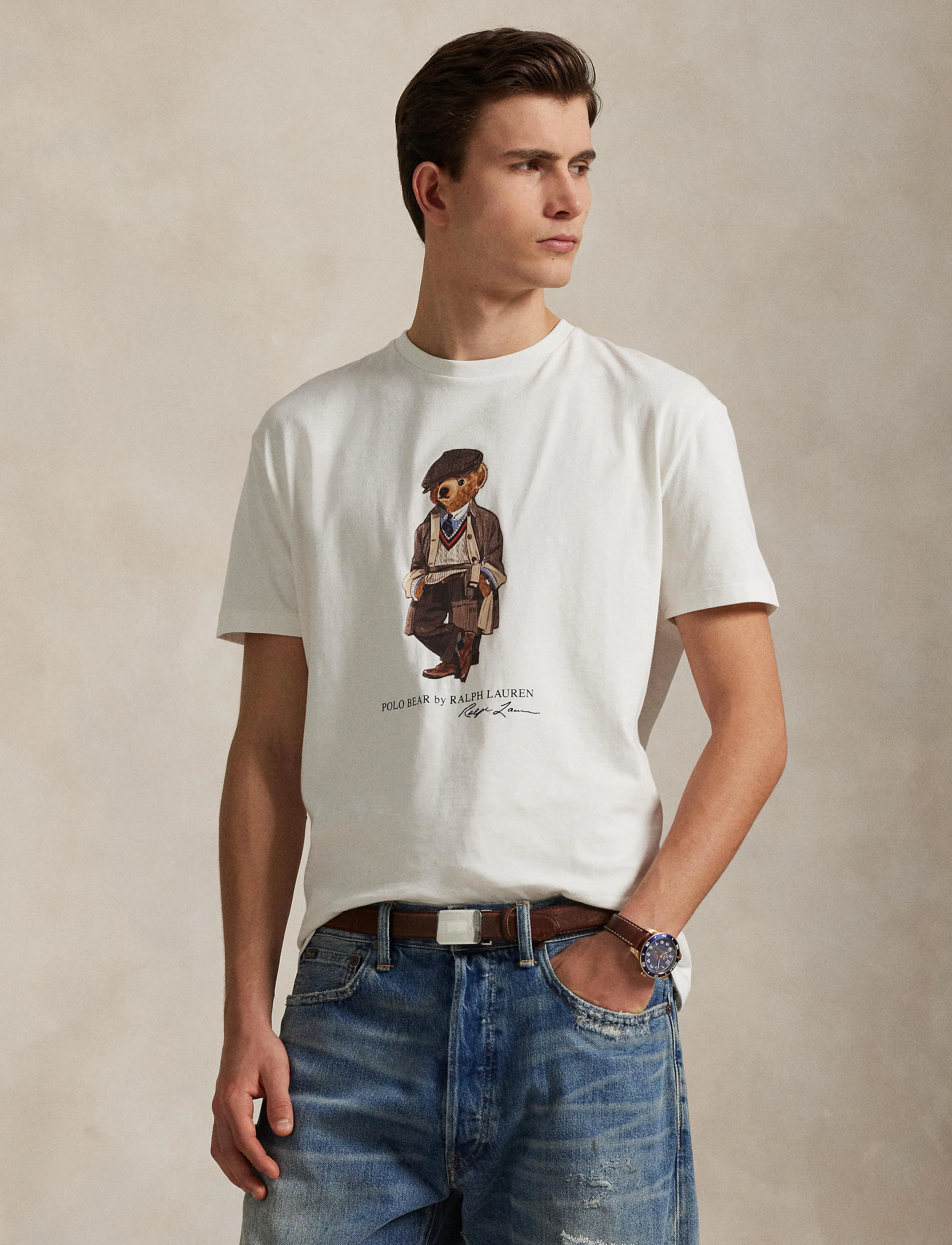 Polo Ralph Lauren - Custom Slim Fit Polo Bear Jersey T-Shirt - fa25 deckwash whi - 3