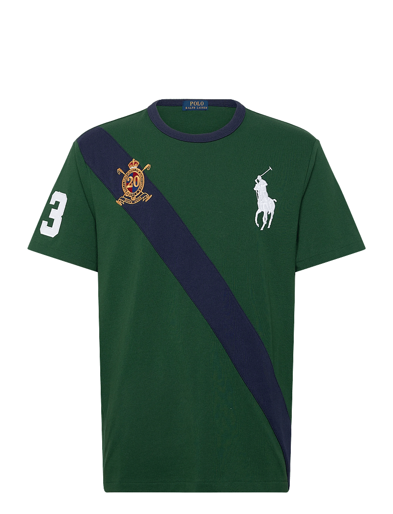 Polo Ralph Lauren - Custom Slim Fit 20th Anniversary T-Shirt - kortärmade t-shirts - vintage pine/newp - 0