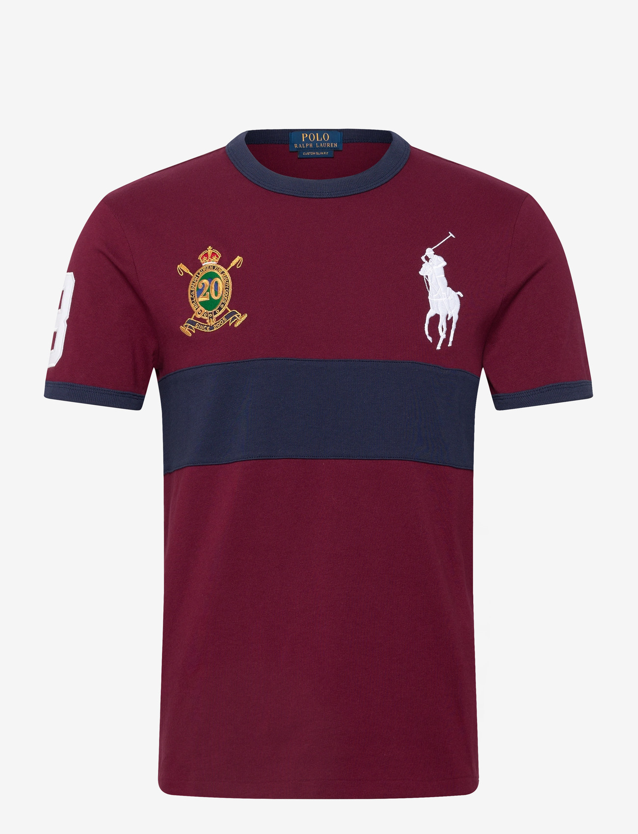 Polo Ralph Lauren - Custom Slim Fit 20th Anniversary T-Shirt - kurzärmelig - classic wine/newp - 0