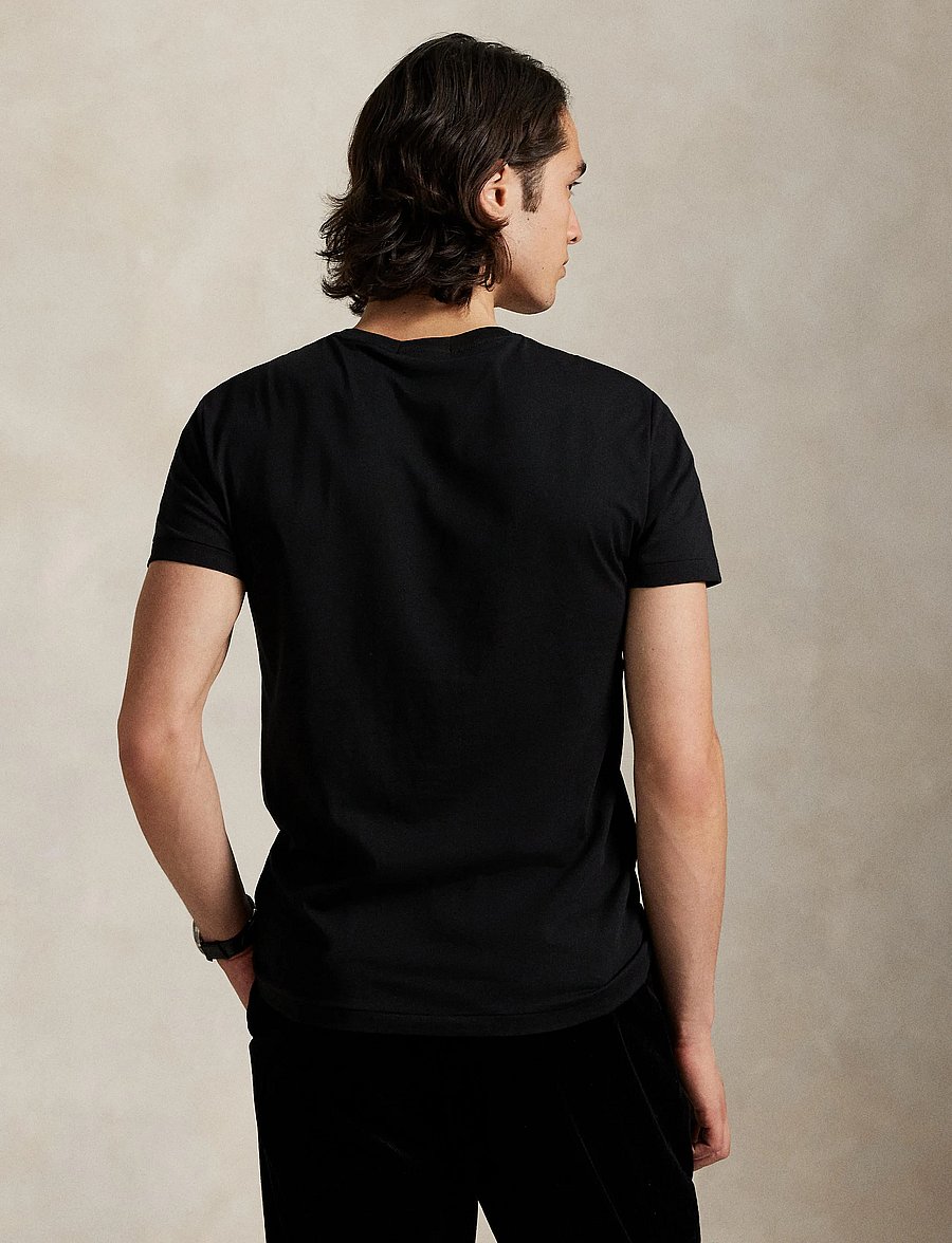 Polo Ralph Lauren - Custom Slim Fit Polo Bear Jersey T-Shirt - kurzärmelige t-shirts - fa25 polo black h - 2