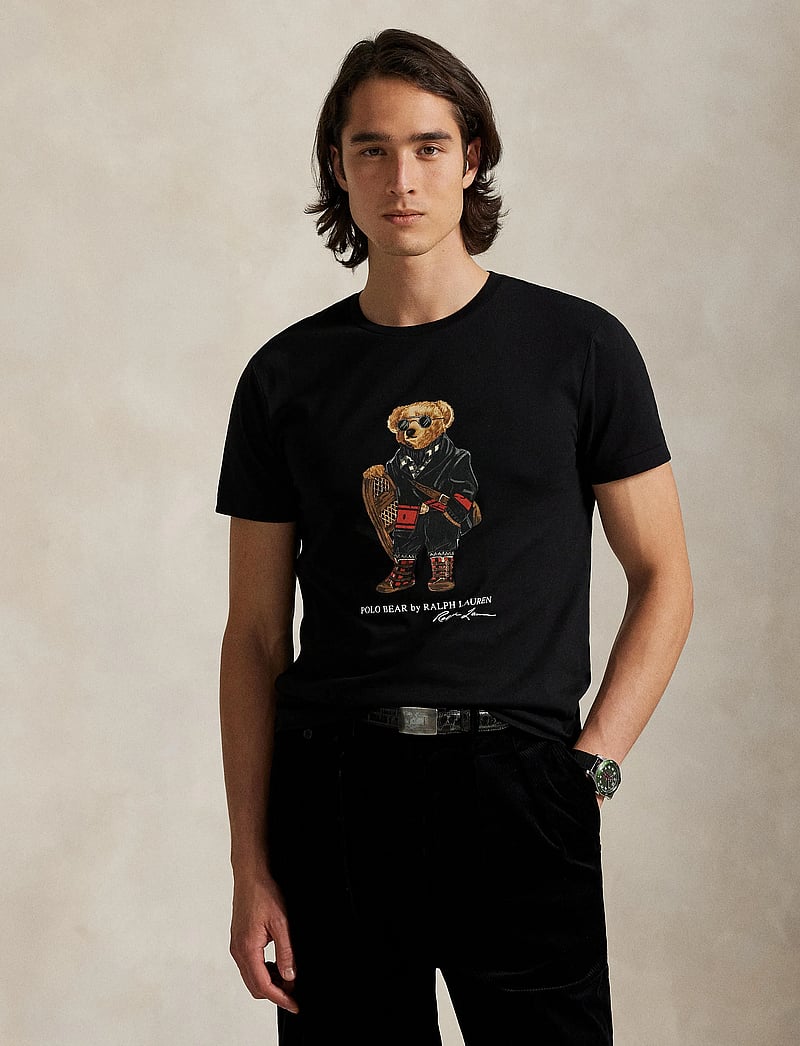 Polo Ralph Lauren - Custom Slim Fit Polo Bear Jersey T-Shirt - short-sleeved t-shirts - fa25 polo black h - 3