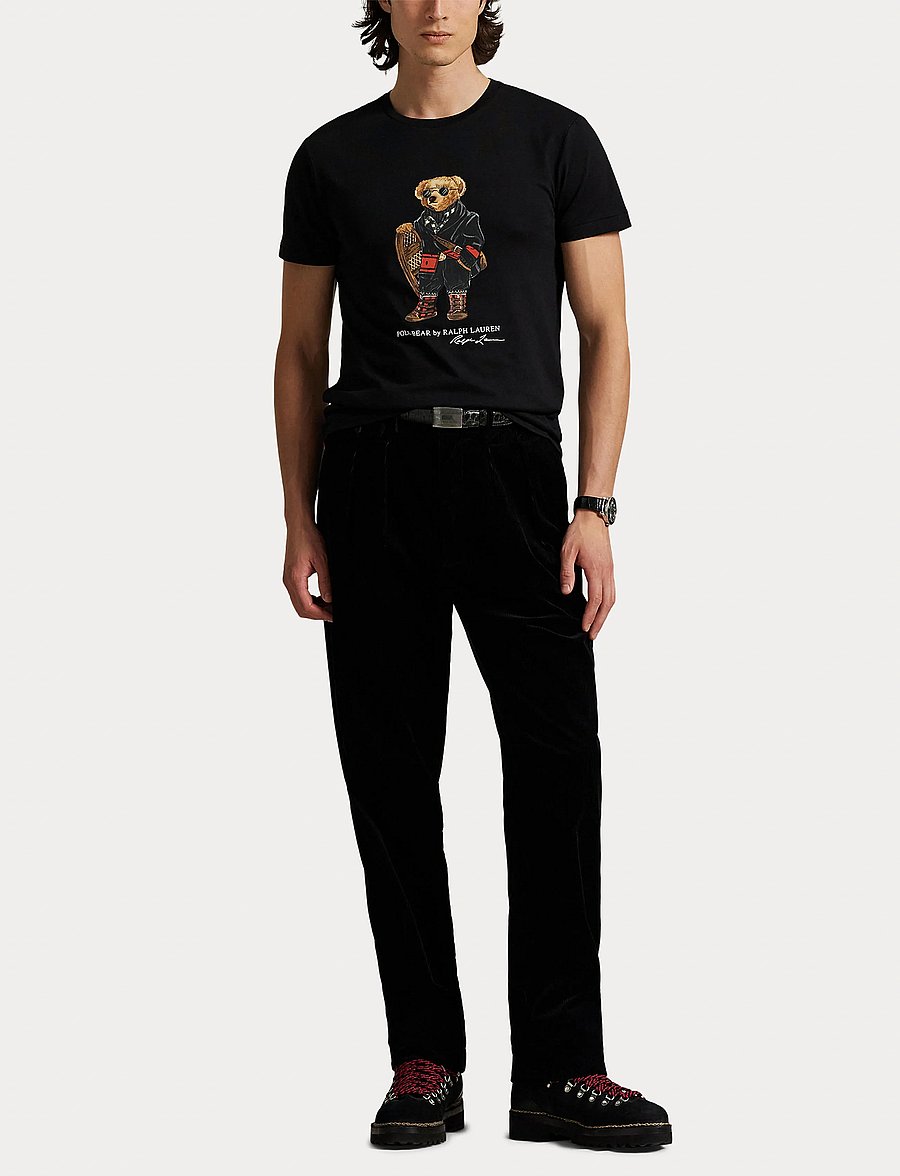 Polo Ralph Lauren - Custom Slim Fit Polo Bear Jersey T-Shirt - kurzärmelige t-shirts - fa25 polo black h - 4