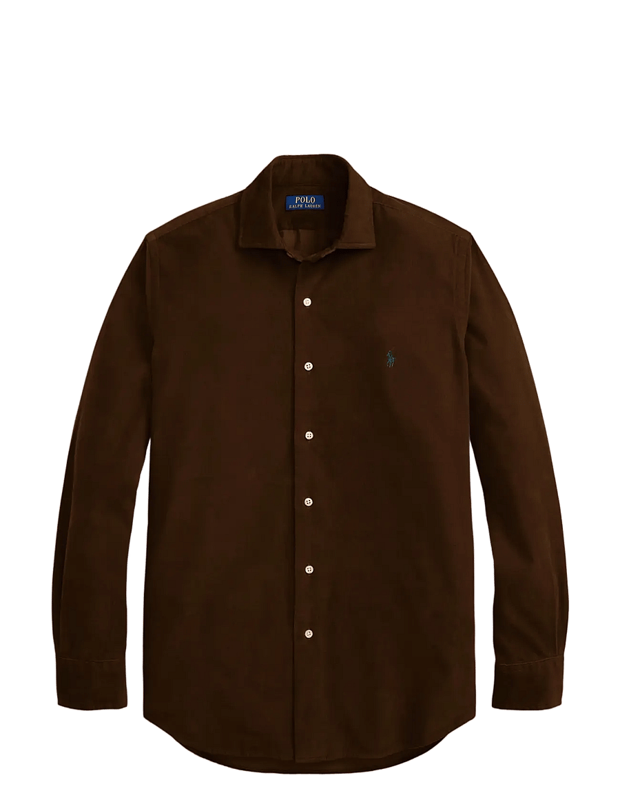 Polo Ralph Lauren - Slim Fit Corduroy Shirt - koszule sztruksowe - chocolate mousse - 1