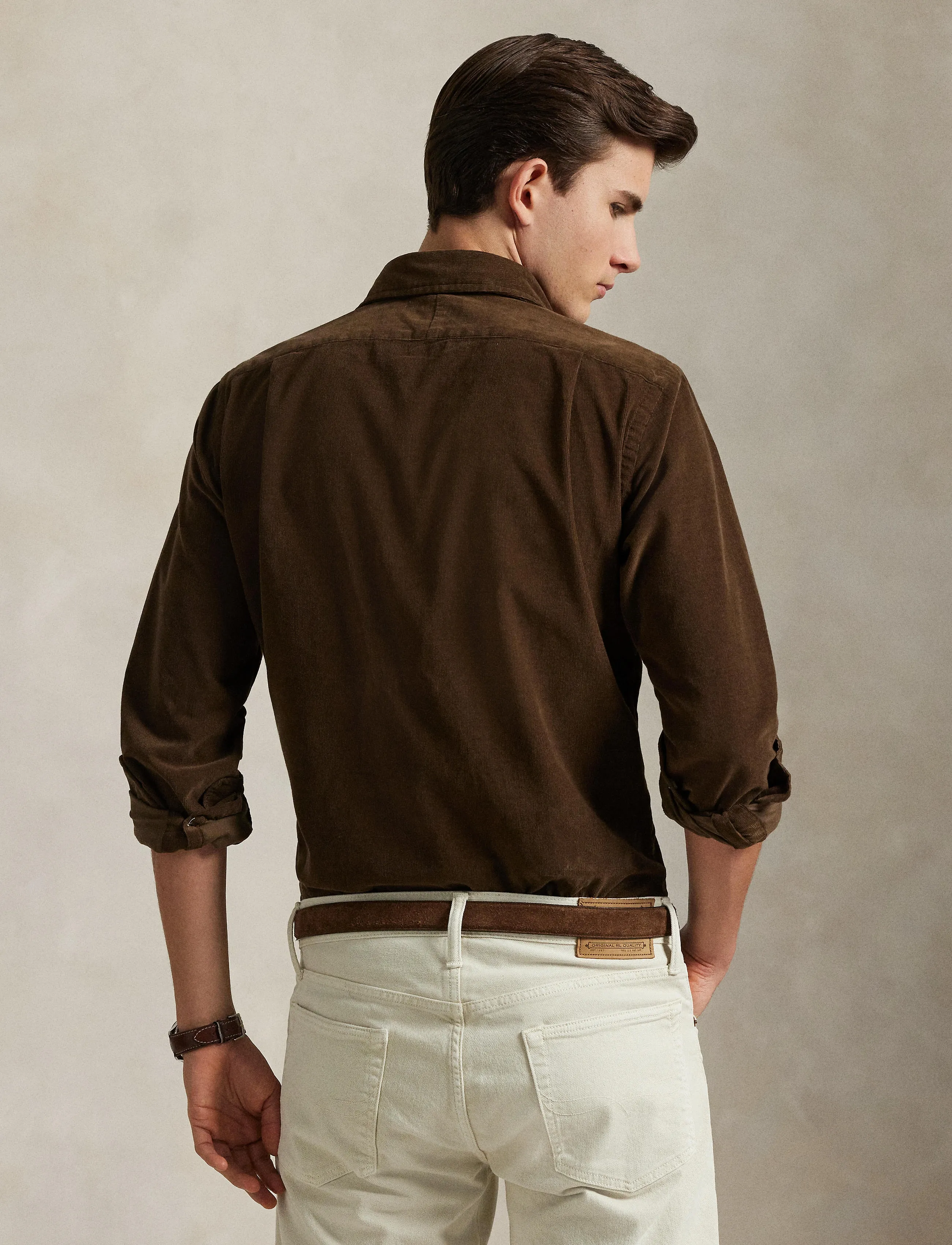 Polo Ralph Lauren - Slim Fit Corduroy Shirt - fløjlsskjorter - chocolate mousse - 2