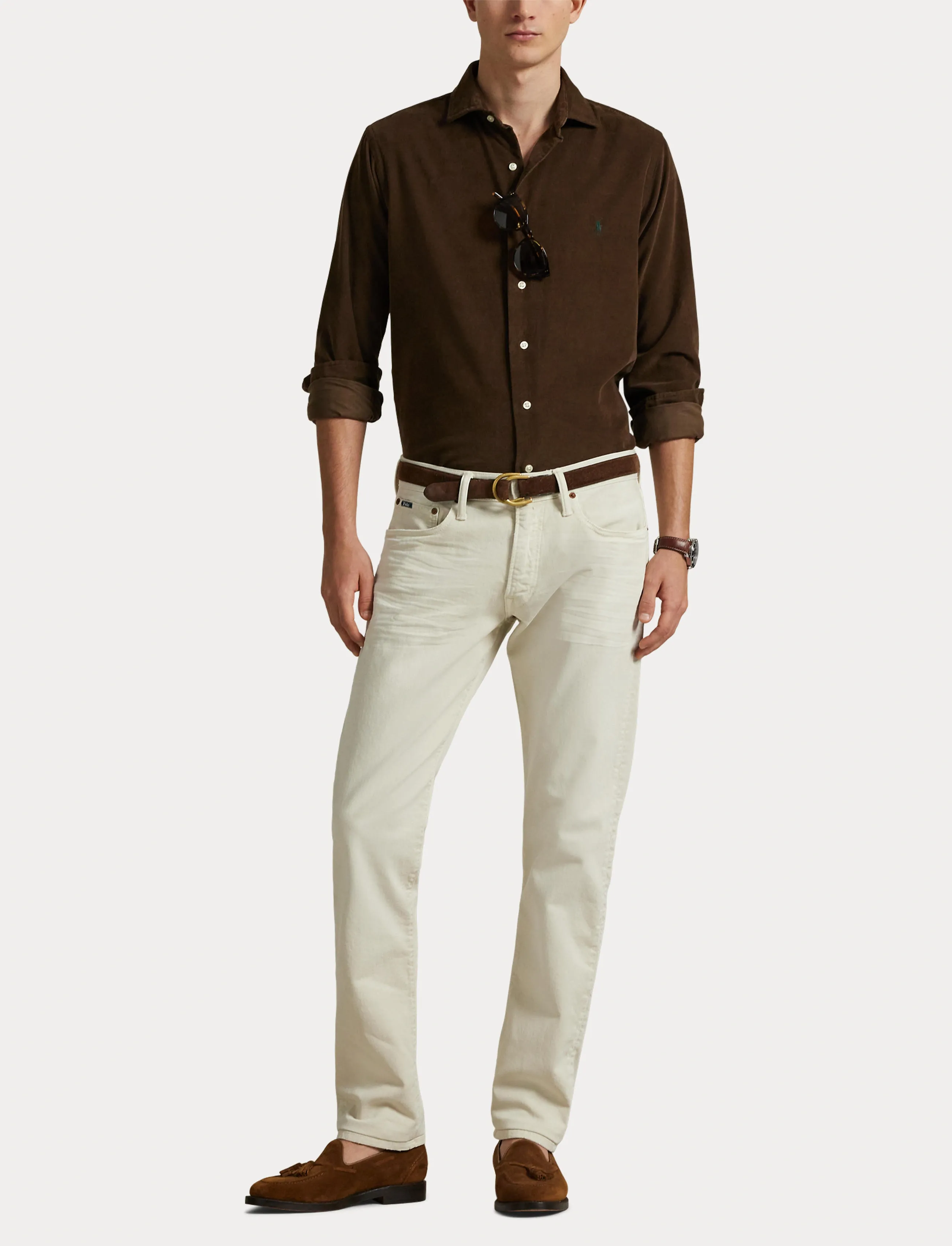 Polo Ralph Lauren - Slim Fit Corduroy Shirt - fløjlsskjorter - chocolate mousse - 4