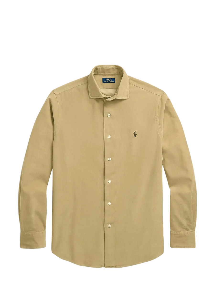 Polo Ralph Lauren - Slim Fit Corduroy Shirt - koszule sztruksowe - coastal beige - 1