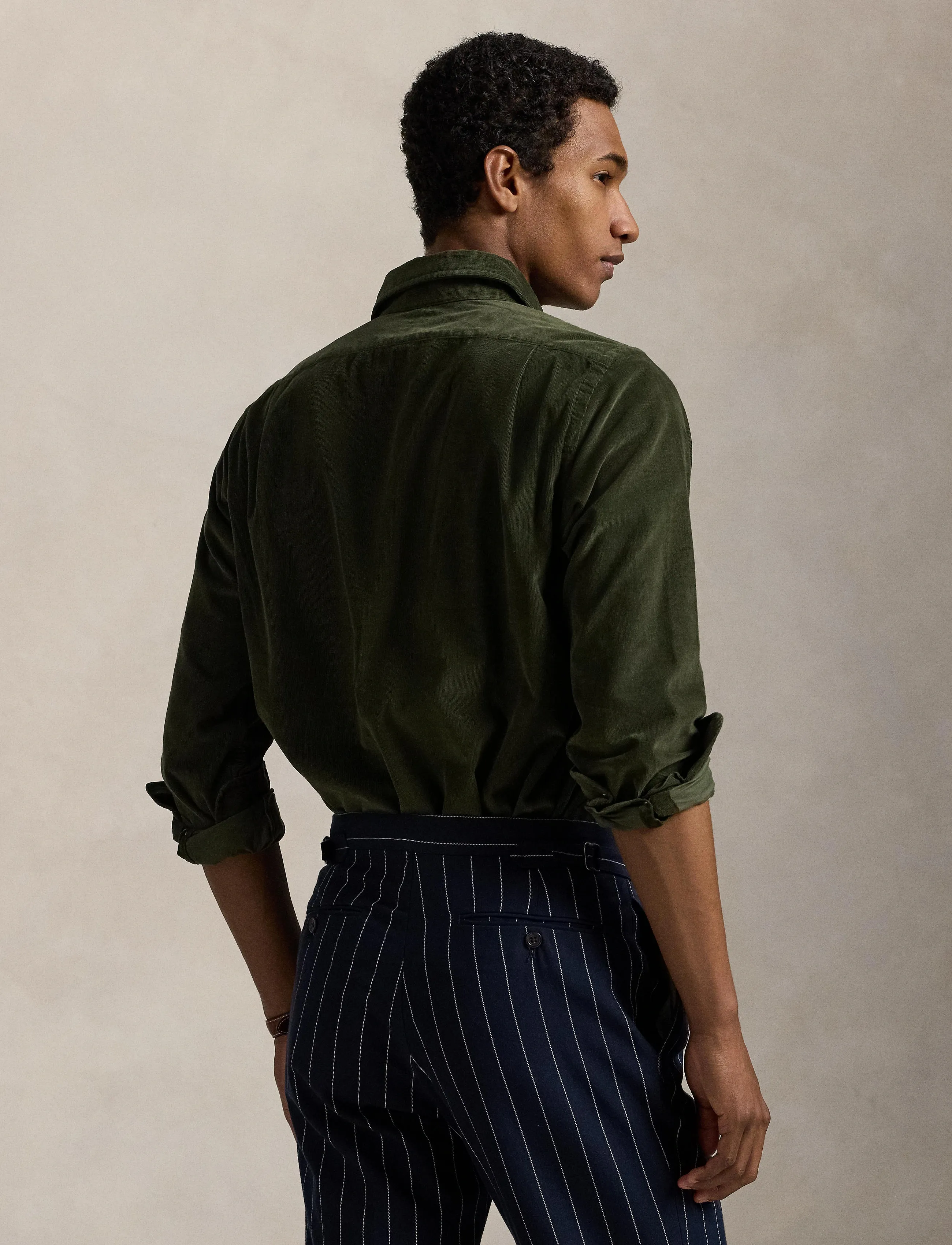 Polo Ralph Lauren - Slim Fit Corduroy Shirt - manchesterskjortor - estate olive - 2
