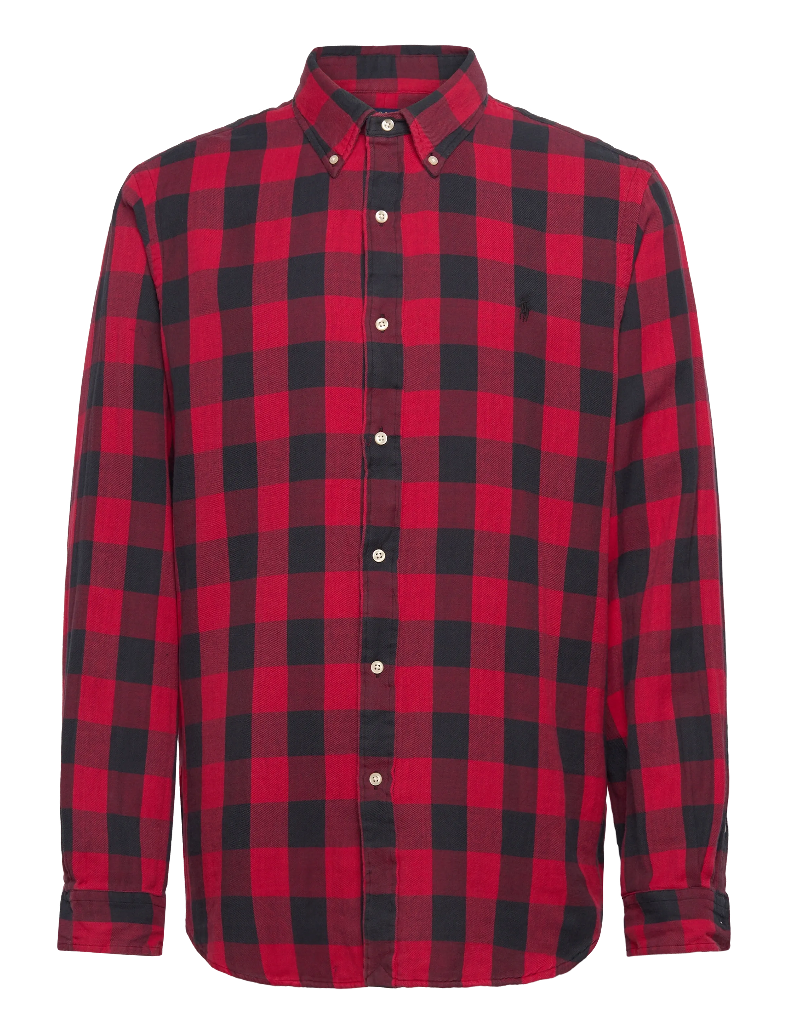 Custom Fit Plaid Double-Faced Shirt - 1932B RED/BLACK