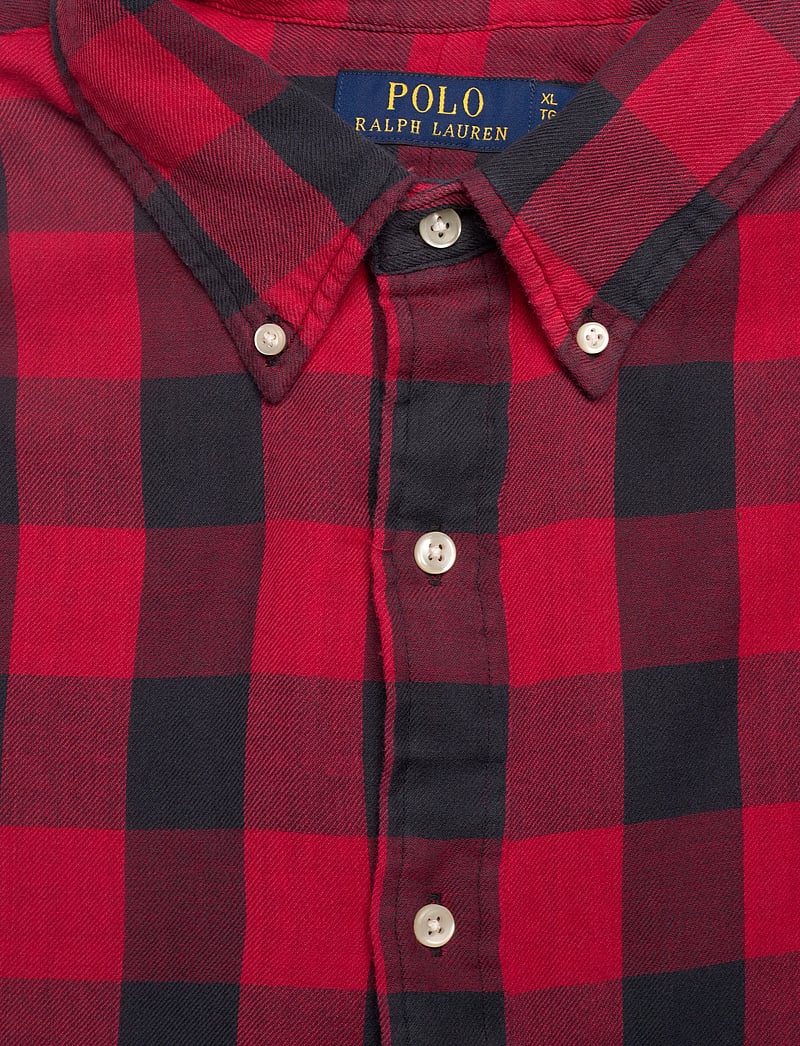 Polo Ralph Lauren - Custom Fit Plaid Double-Faced Shirt - ruudulised särgid - 1932b red/black - 2