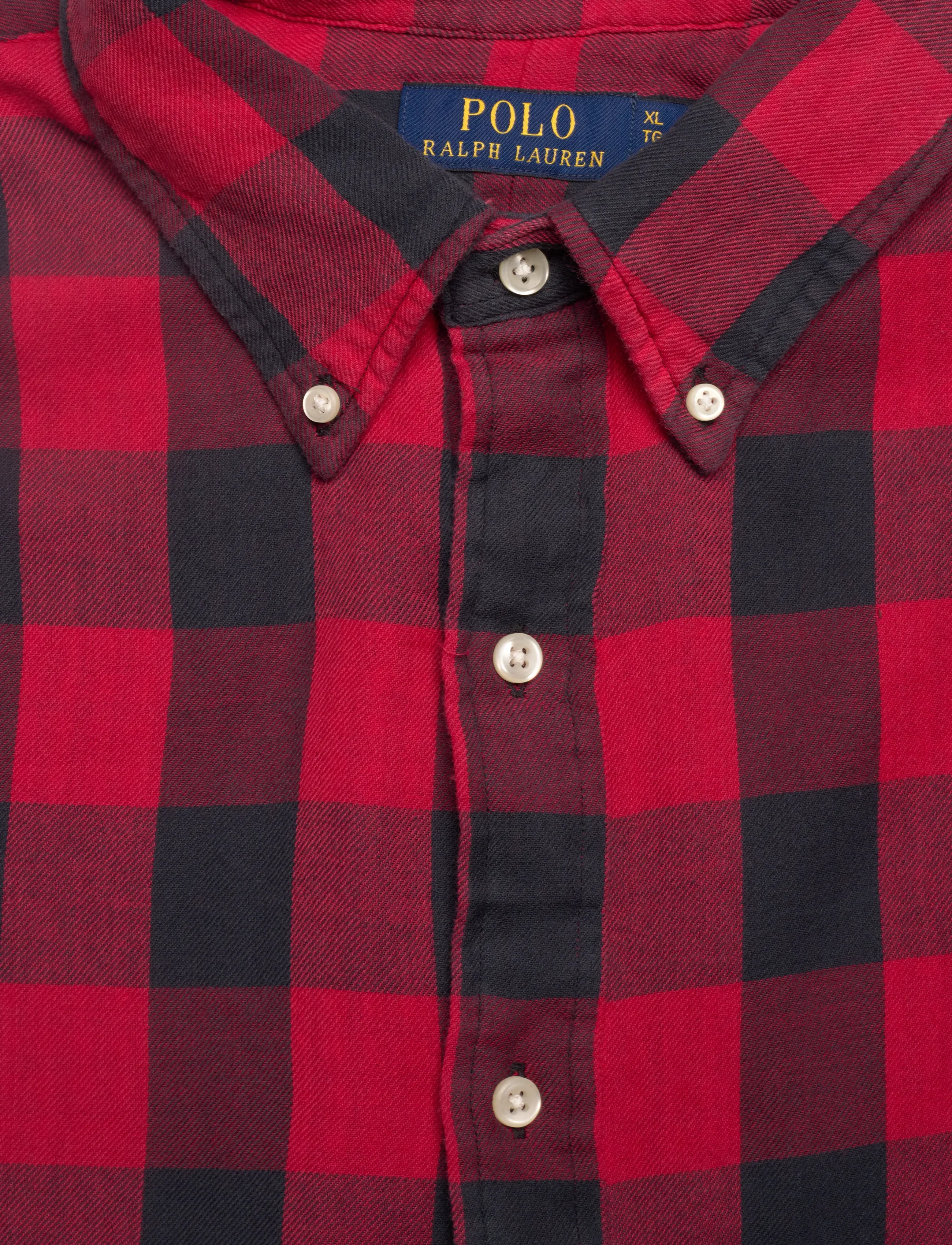 Polo Ralph Lauren - Custom Fit Plaid Double-Faced Shirt - lietišķā stila krekli - 1932b red/black - 2