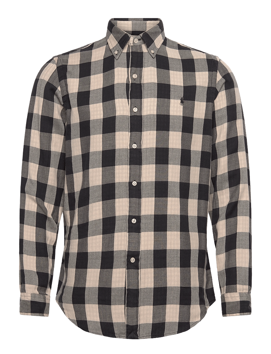 Polo Ralph Lauren - Custom Fit Plaid Double-Faced Shirt - rutiga skjortor - 1932 cream/black - 0