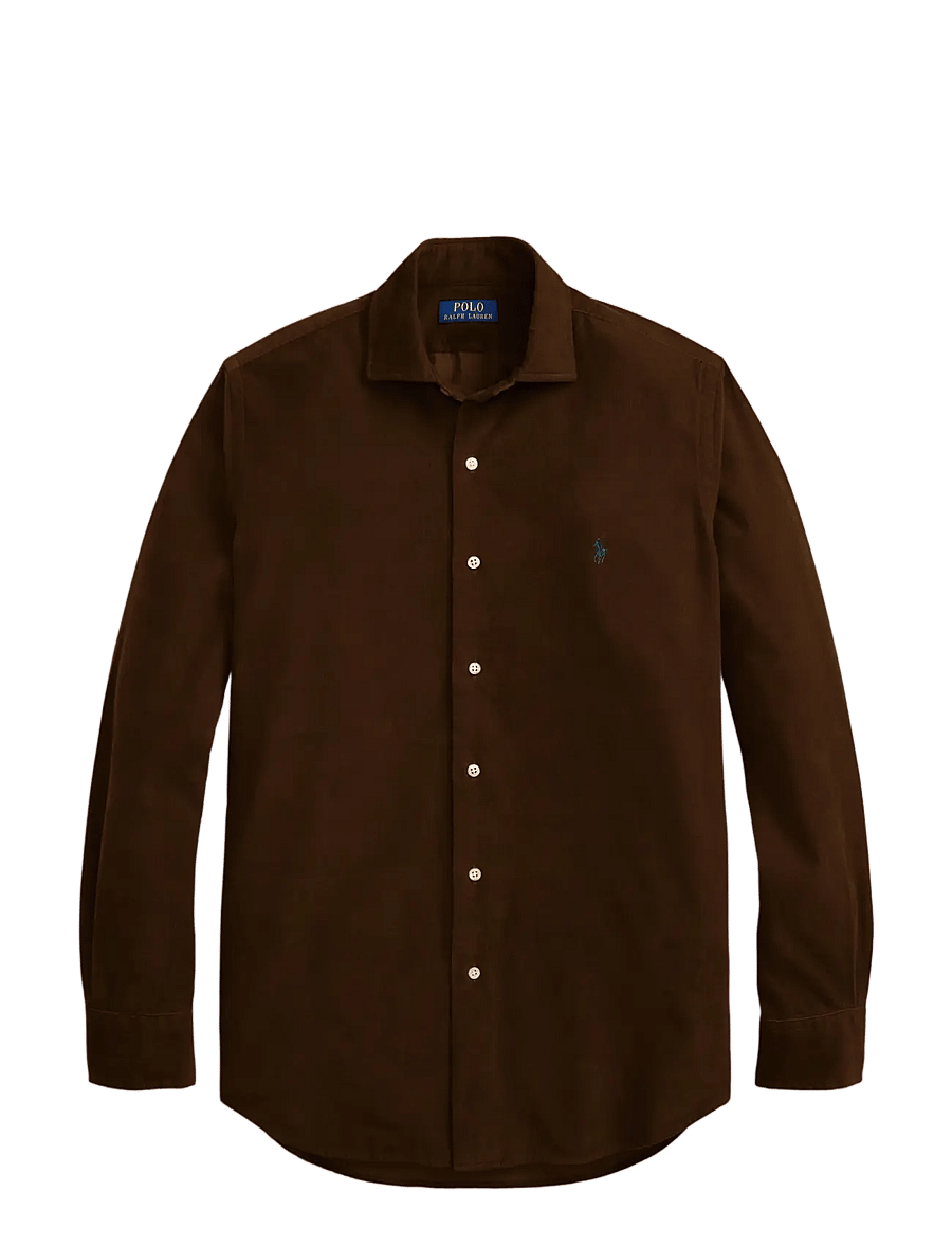Polo Ralph Lauren - Custom Fit Corduroy Shirt - flauelsskyrtur - chocolate mousse - 1