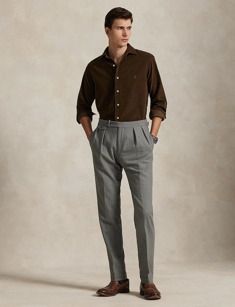 Polo Ralph Lauren - Custom Fit Corduroy Shirt - flauelsskyrtur - chocolate mousse - 0