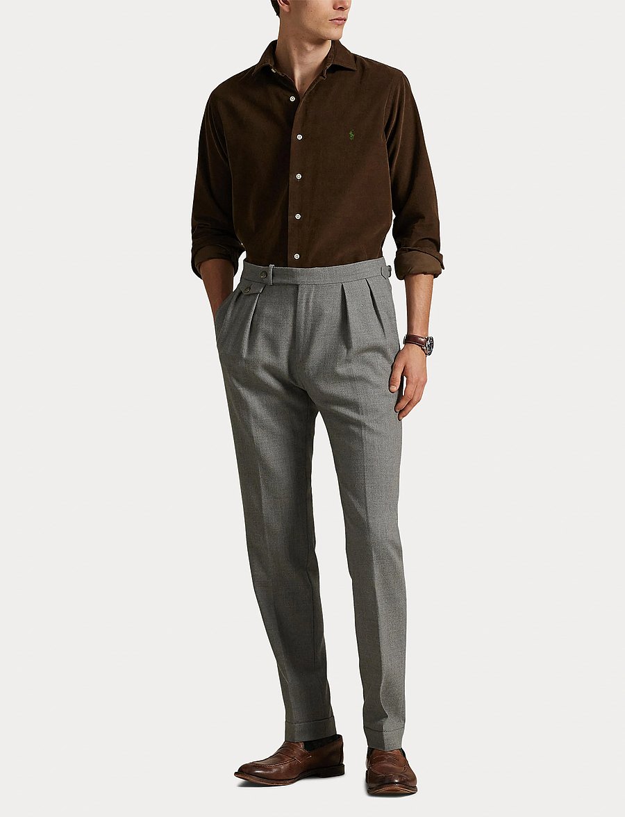 Polo Ralph Lauren - Custom Fit Corduroy Shirt - flauelsskyrtur - chocolate mousse - 4