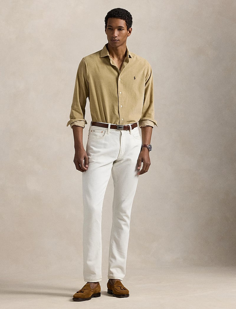 Polo Ralph Lauren - Custom Fit Corduroy Shirt - basic skjortor - coastal beige - 0