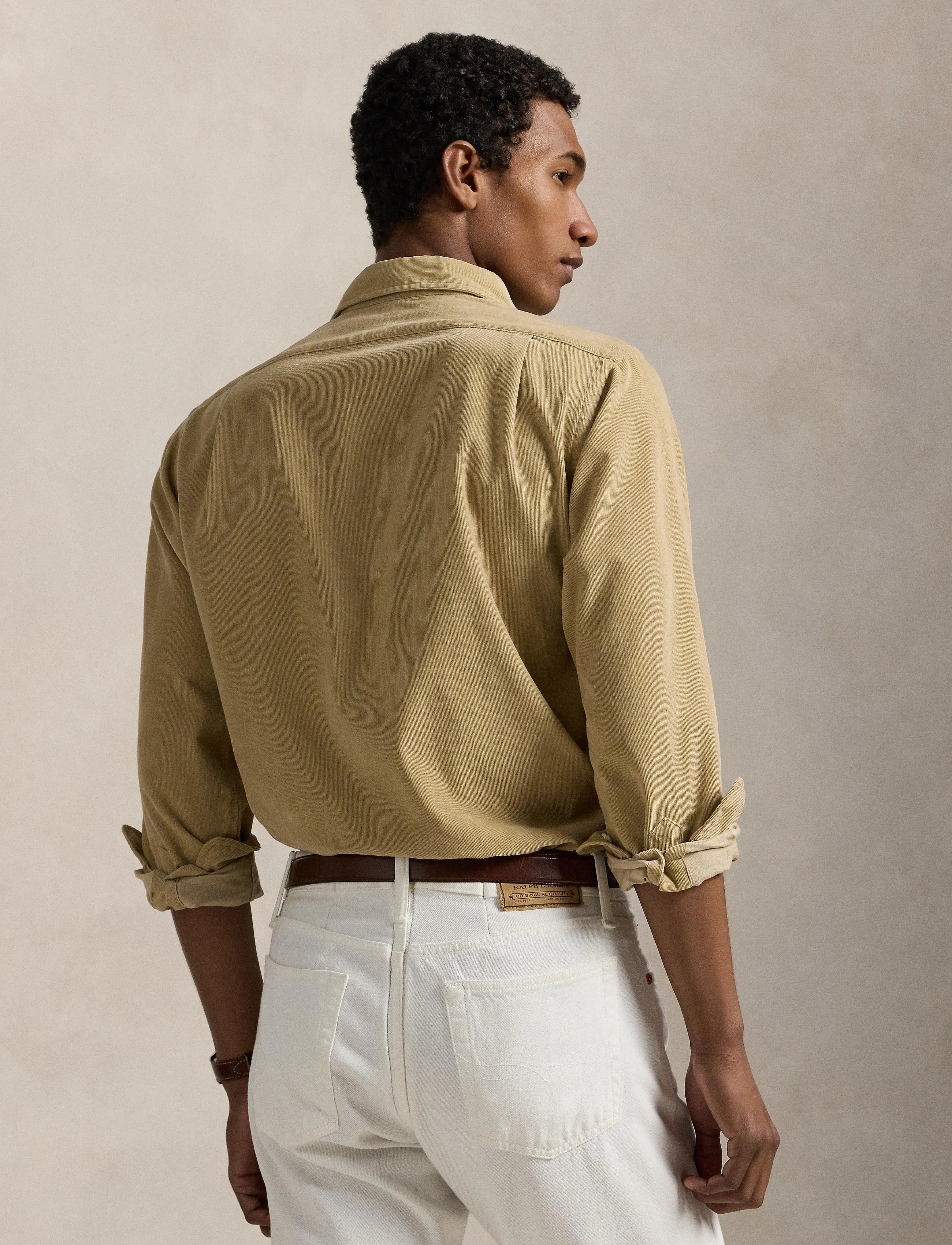 Polo Ralph Lauren - Custom Fit Corduroy Shirt - corduroy shirts - coastal beige - 2
