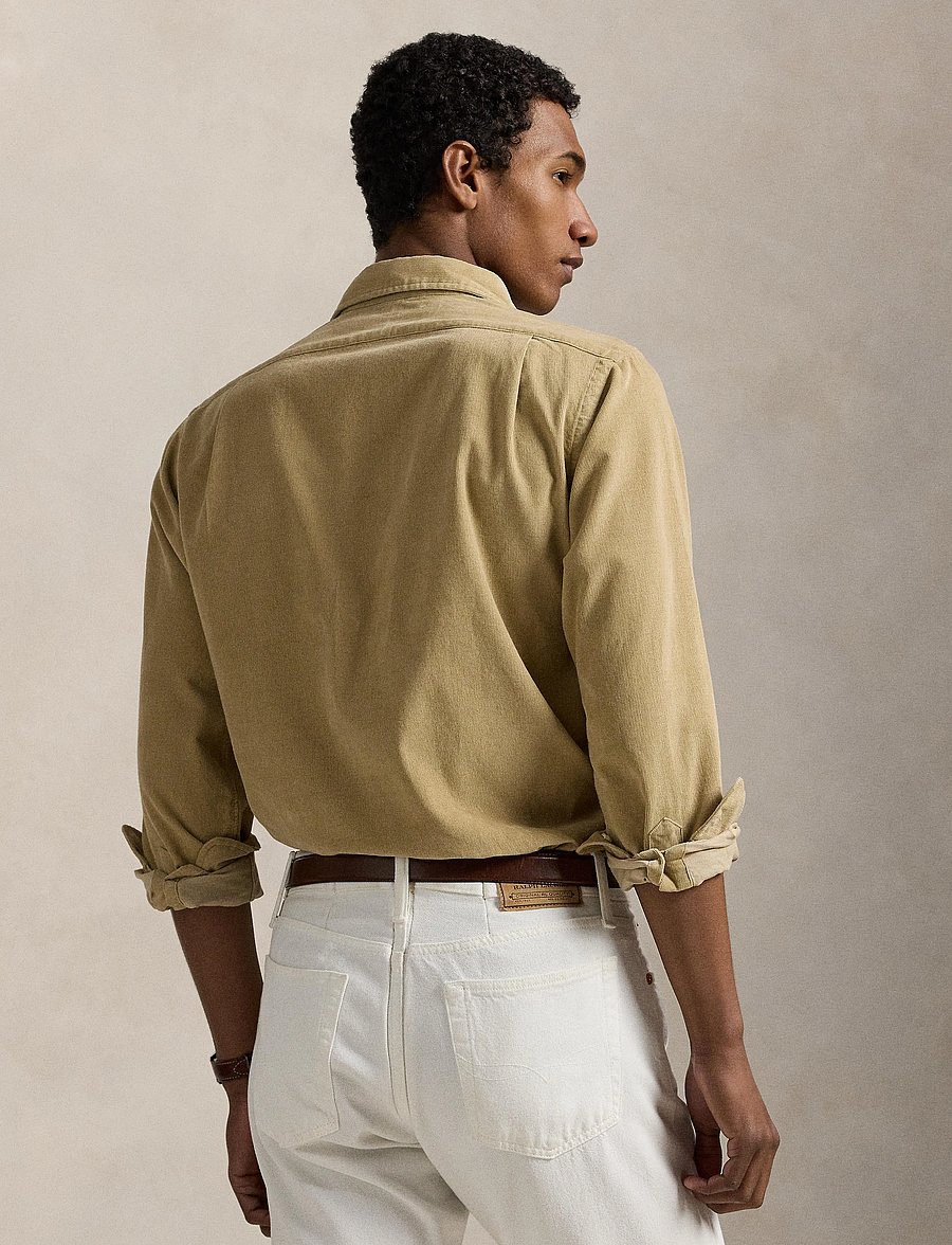 Polo Ralph Lauren - Custom Fit Corduroy Shirt - vakosamettipaidat - coastal beige - 2