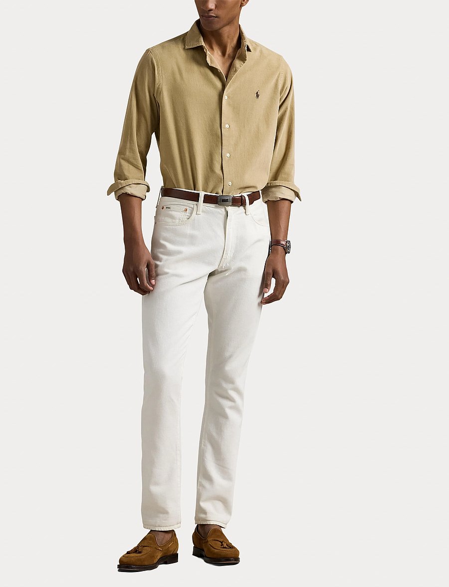 Polo Ralph Lauren - Custom Fit Corduroy Shirt - vakosamettipaidat - coastal beige - 4
