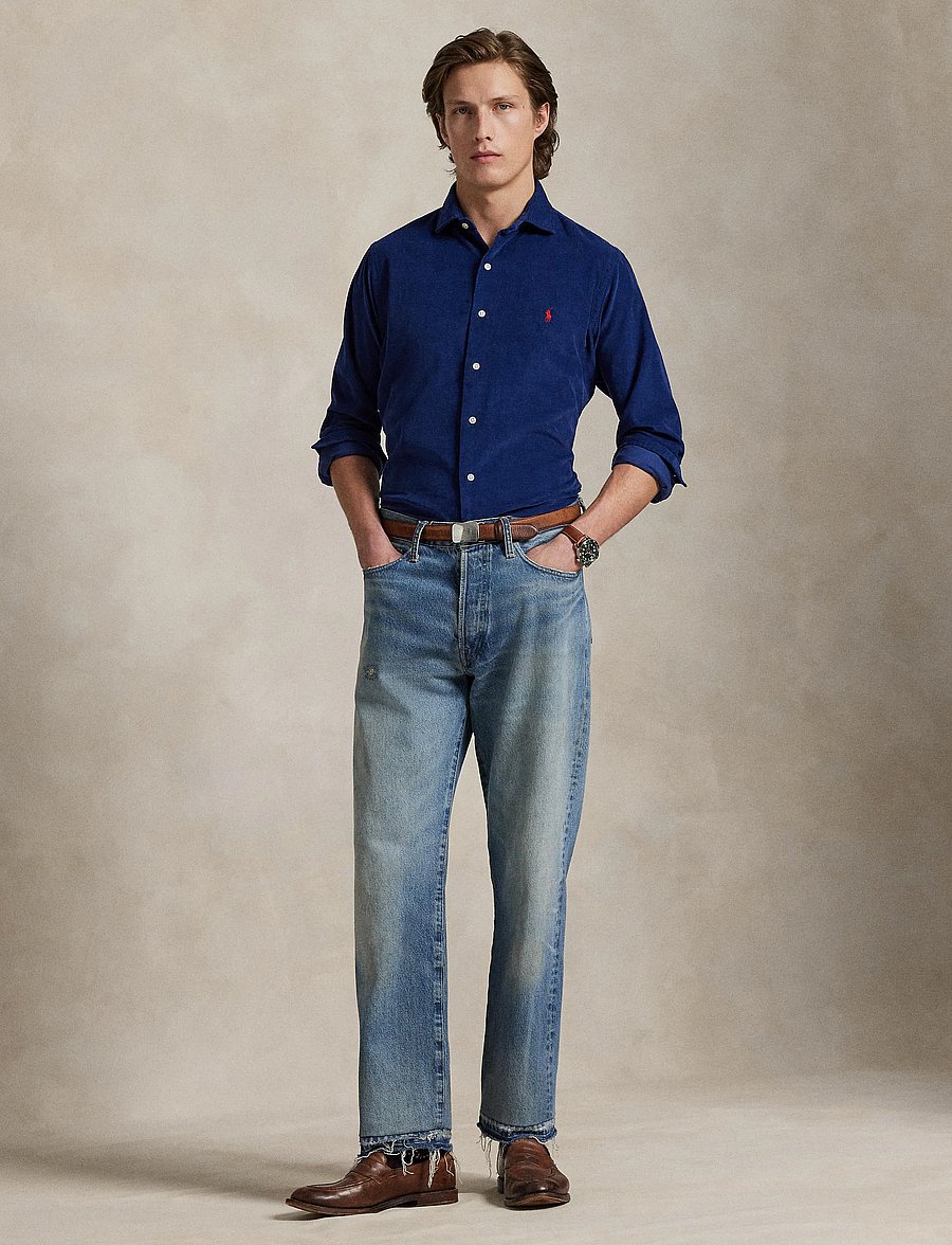 Polo Ralph Lauren - Custom Fit Corduroy Shirt - fløjlsskjorter - freshwater - 0