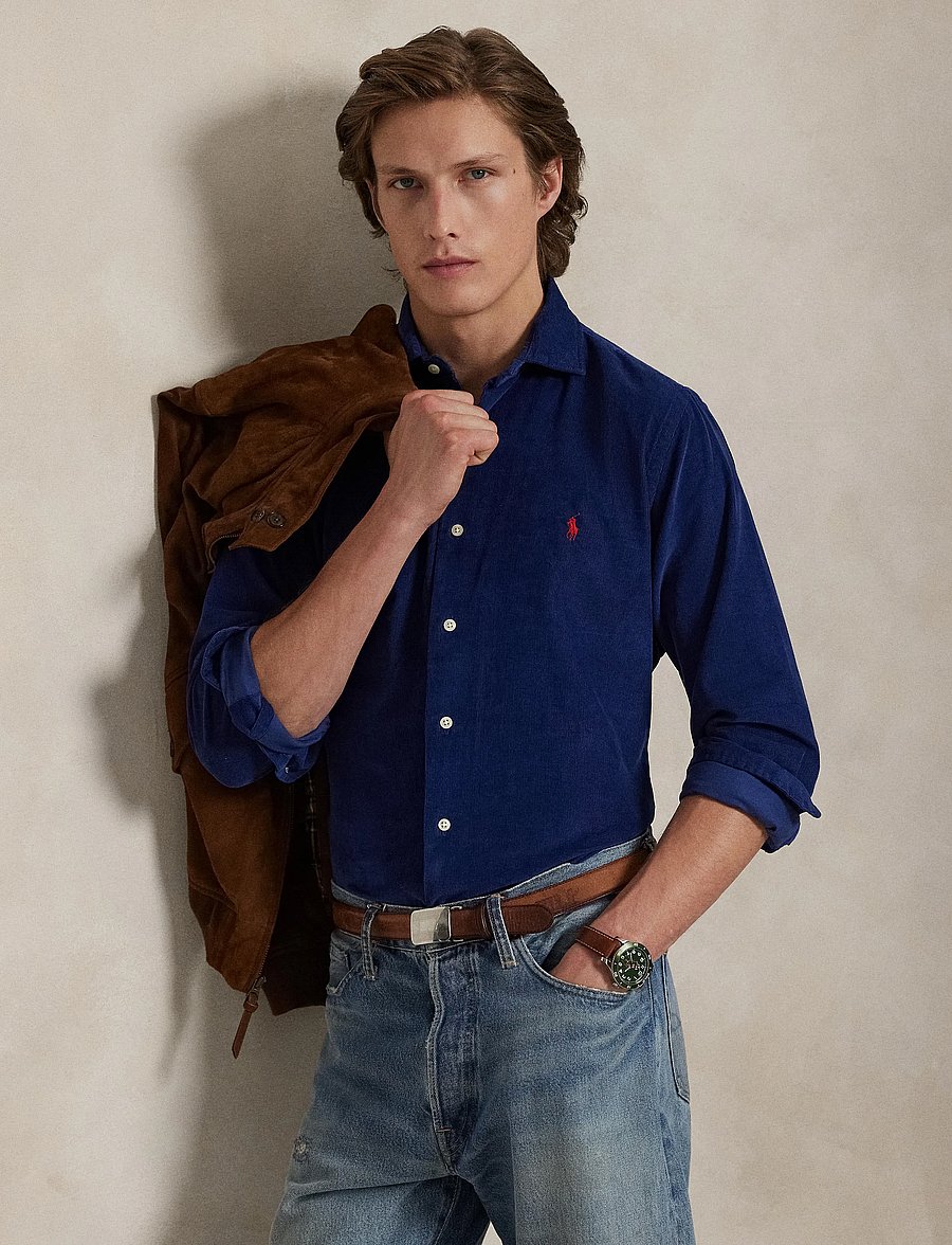 Polo Ralph Lauren - Custom Fit Corduroy Shirt - fløjlsskjorter - freshwater - 3