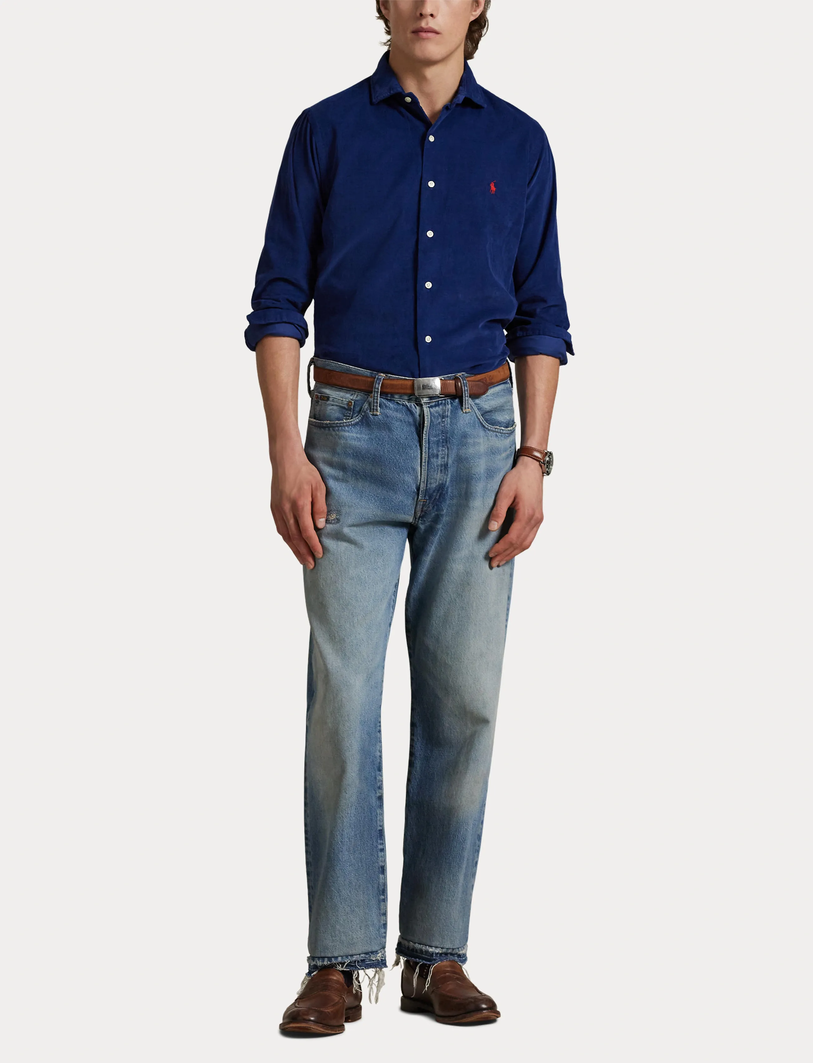 Polo Ralph Lauren - Custom Fit Corduroy Shirt - fløjlsskjorter - freshwater - 4
