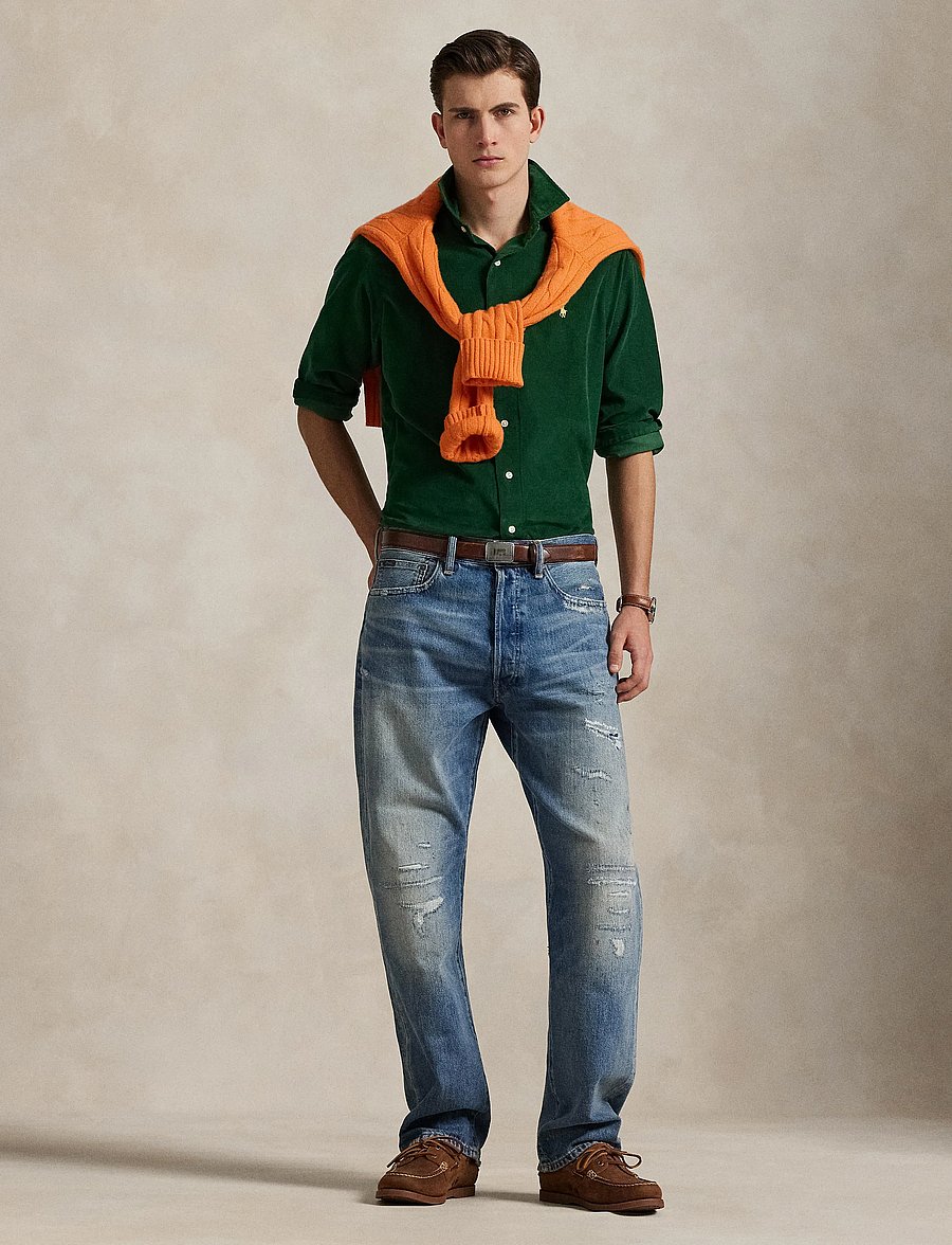 Polo Ralph Lauren - Custom Fit Corduroy Shirt - manchesterskjortor - new forest - 0