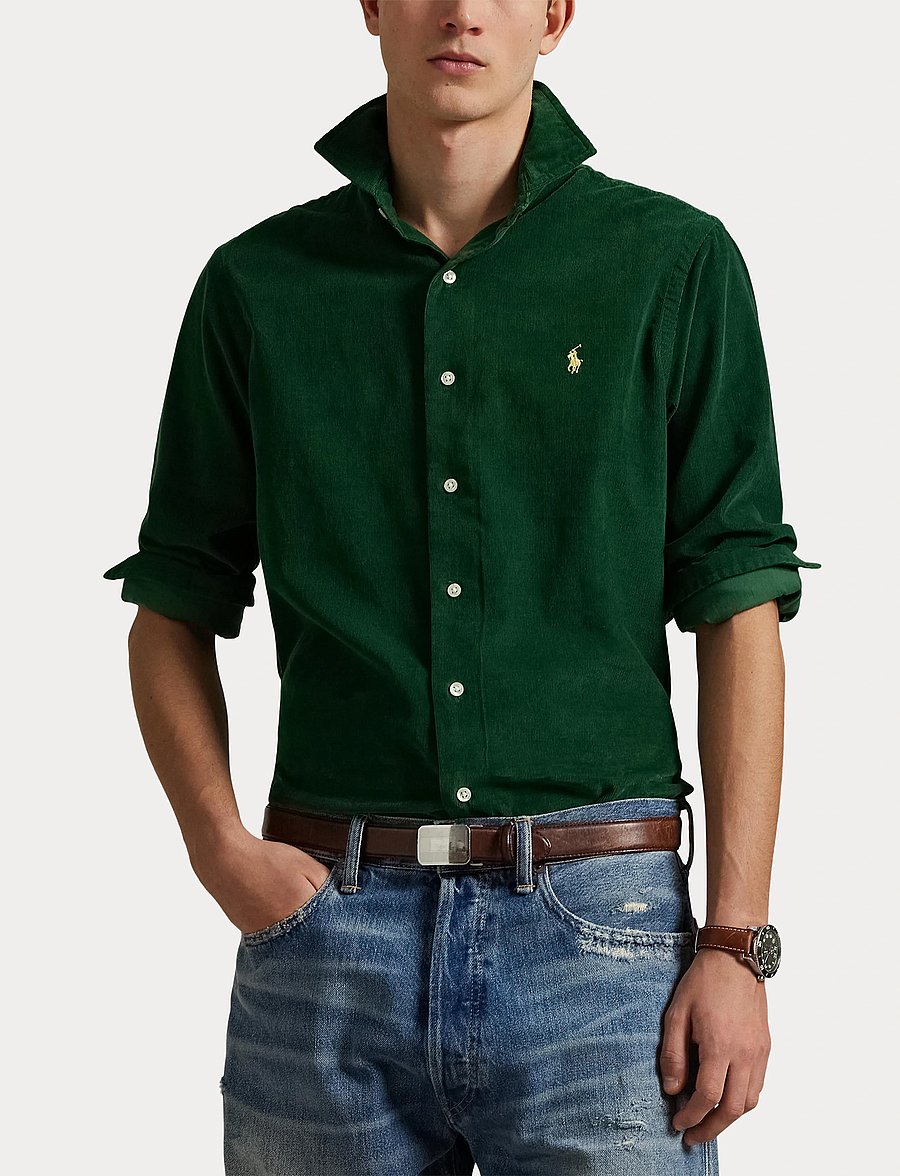 Polo Ralph Lauren - Custom Fit Corduroy Shirt - manchesterskjortor - new forest - 5