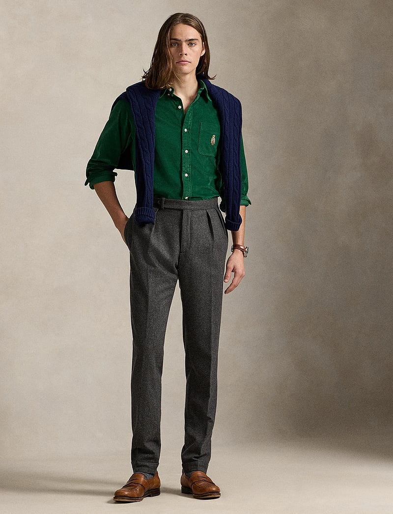 Polo Ralph Lauren - Custom Fit Polo Bear Corduroy Shirt - basic skjortor - 6912 new forest - 0