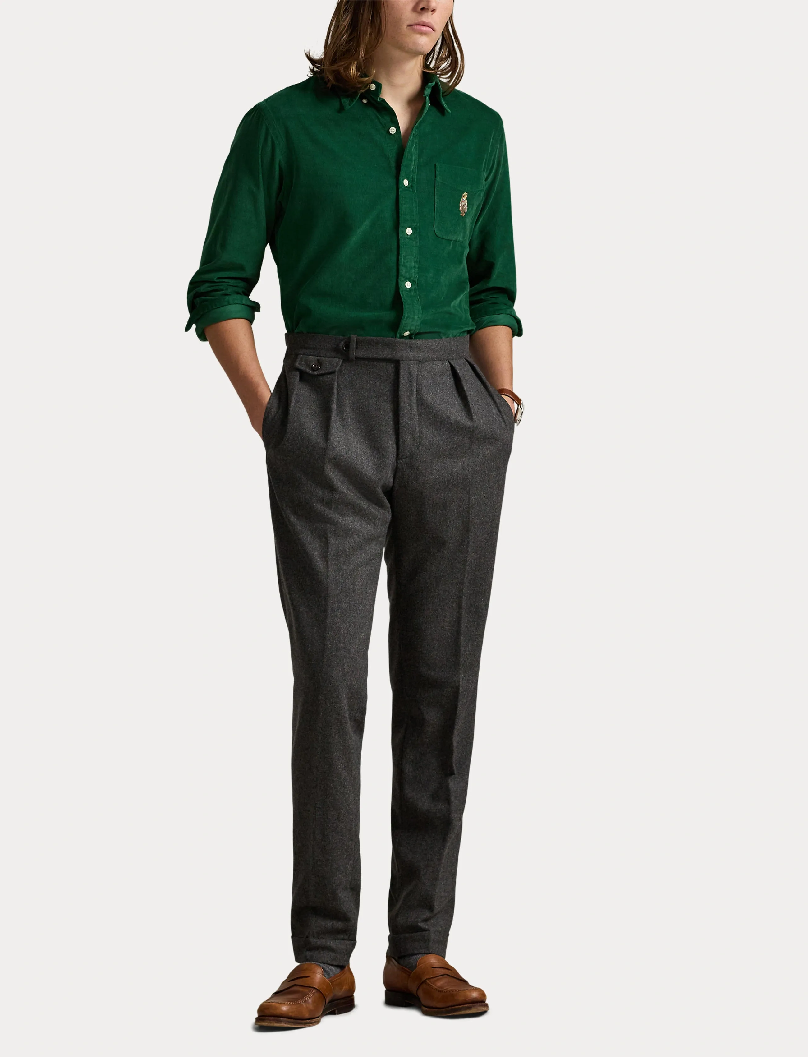 Polo Ralph Lauren - Custom Fit Polo Bear Corduroy Shirt - cordhemden - 6912 new forest - 4