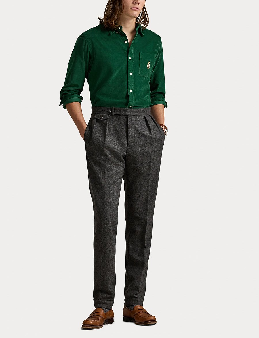 Polo Ralph Lauren - Custom Fit Polo Bear Corduroy Shirt - cordhemden - 6912 new forest - 4