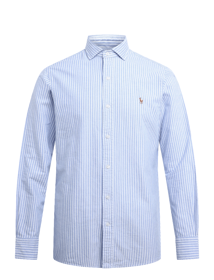 Polo Ralph Lauren - Custom Fit Striped Oxford Shirt - randiga skjortor - 7346a blue white - 0
