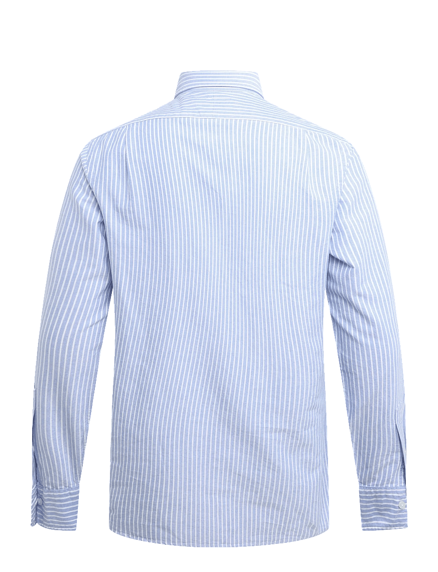 Polo Ralph Lauren - Custom Fit Striped Oxford Shirt - randiga skjortor - 7346a blue white - 1