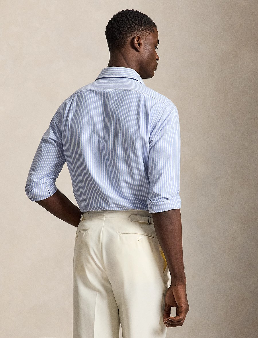 Polo Ralph Lauren - Custom Fit Striped Oxford Shirt - striped shirts - 7346a blue white - 3
