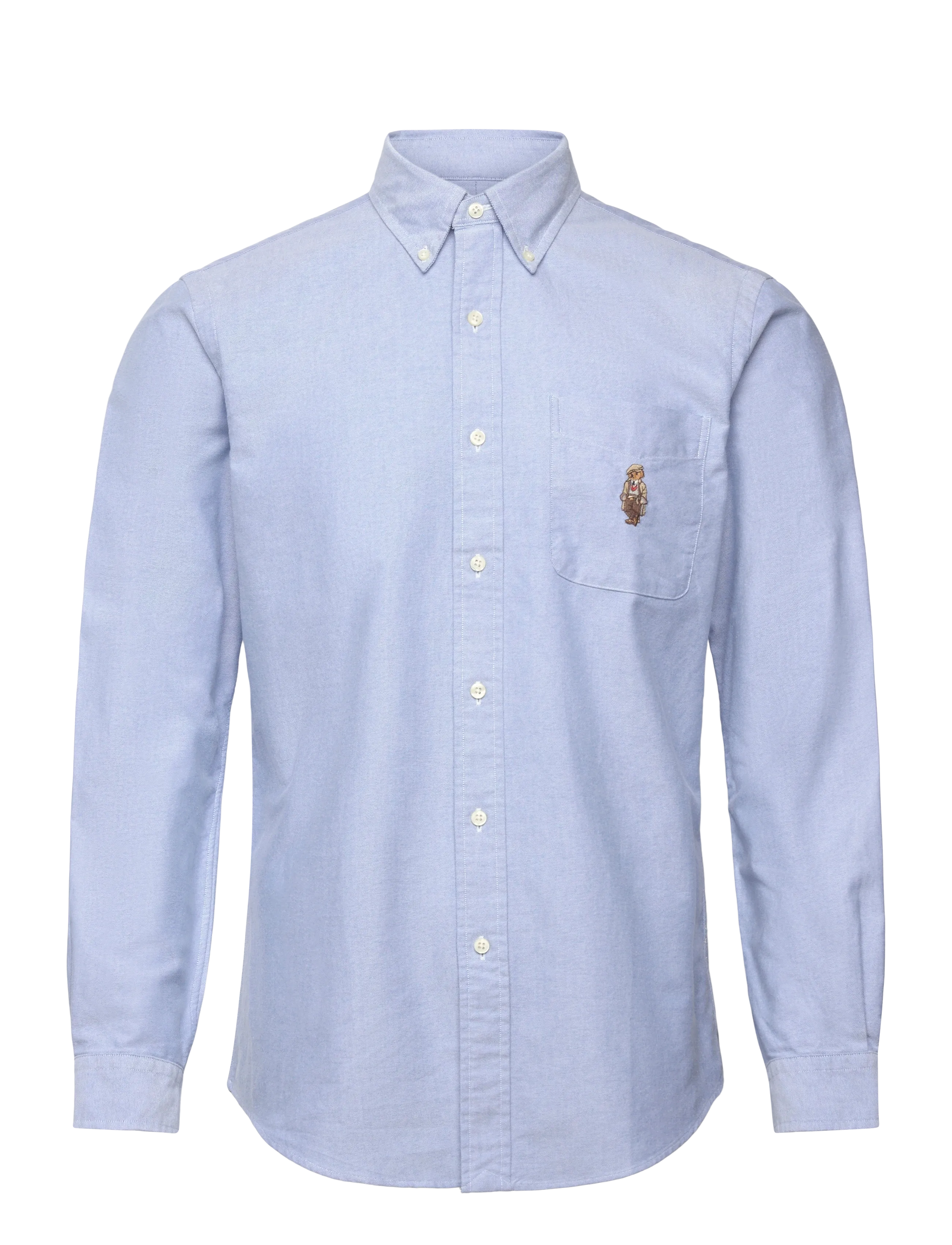 Polo Ralph Lauren Custom Fit Polo Bear Oxford Shirt - Polo Ralph Lauren - 6885 BSR BLUE HER / blue